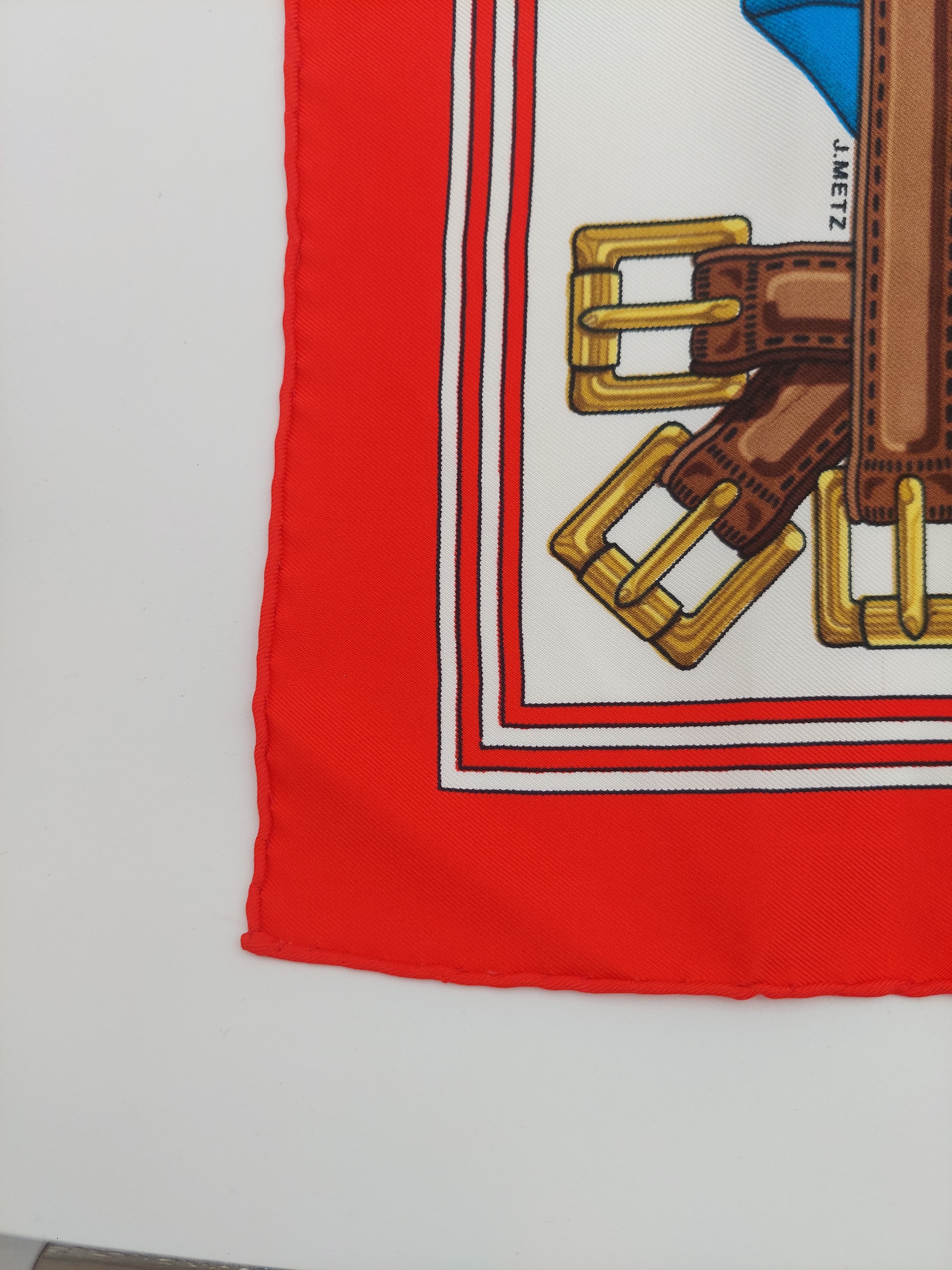 Hermès silk scarf Les Sangles