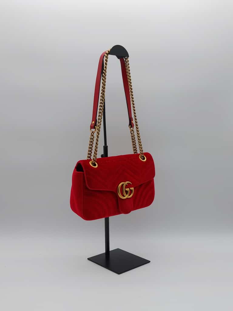 Gucci Marmont velvet red