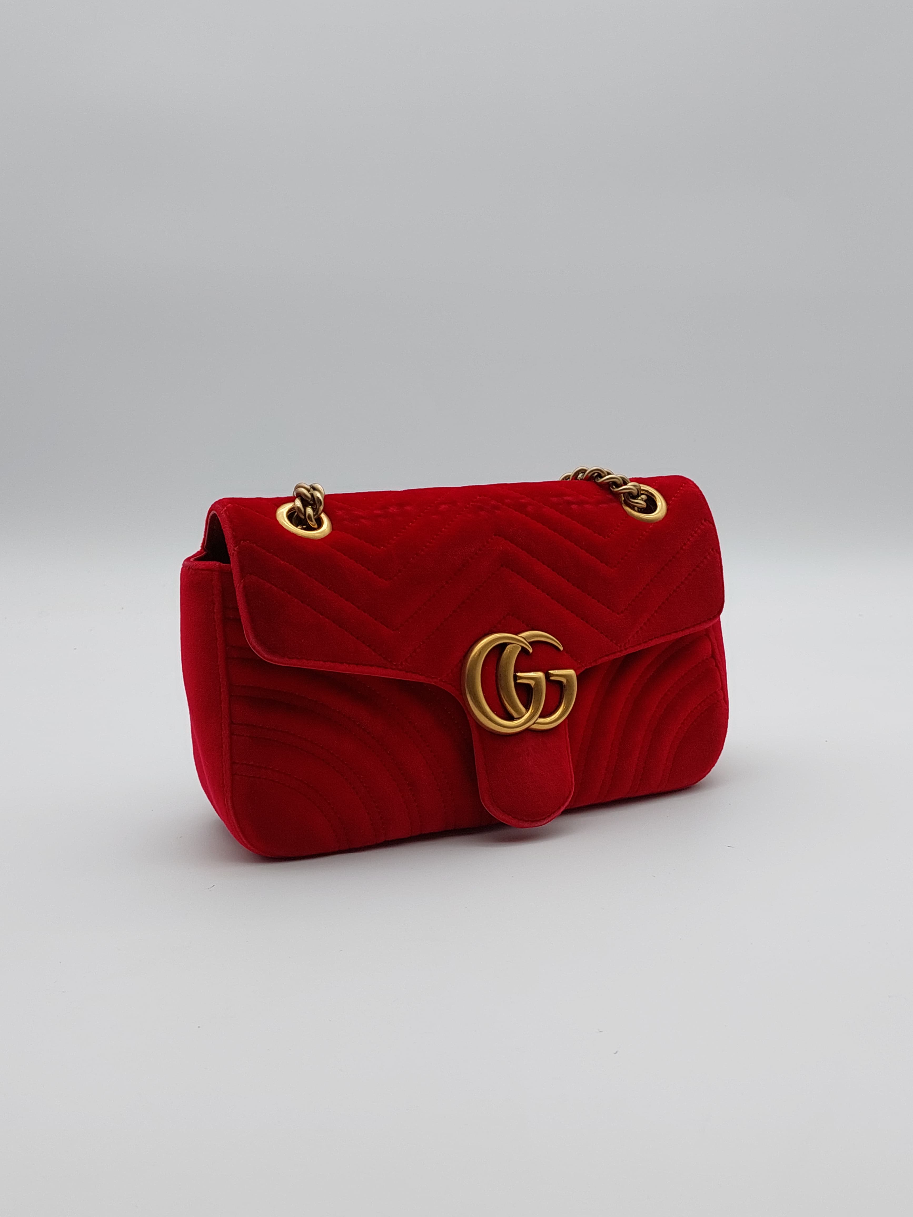 Gucci Marmont velvet red