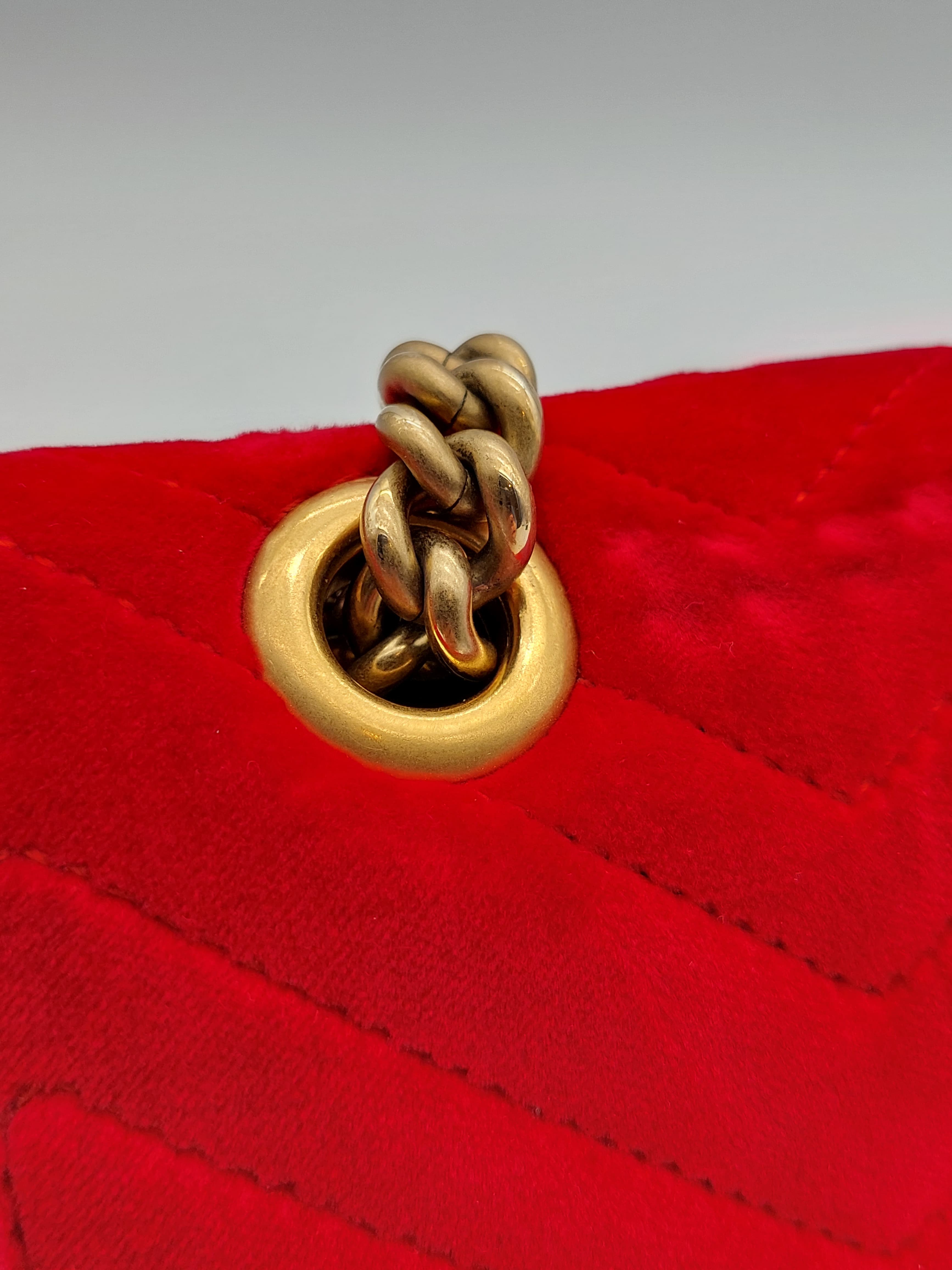 Gucci Marmont velvet red