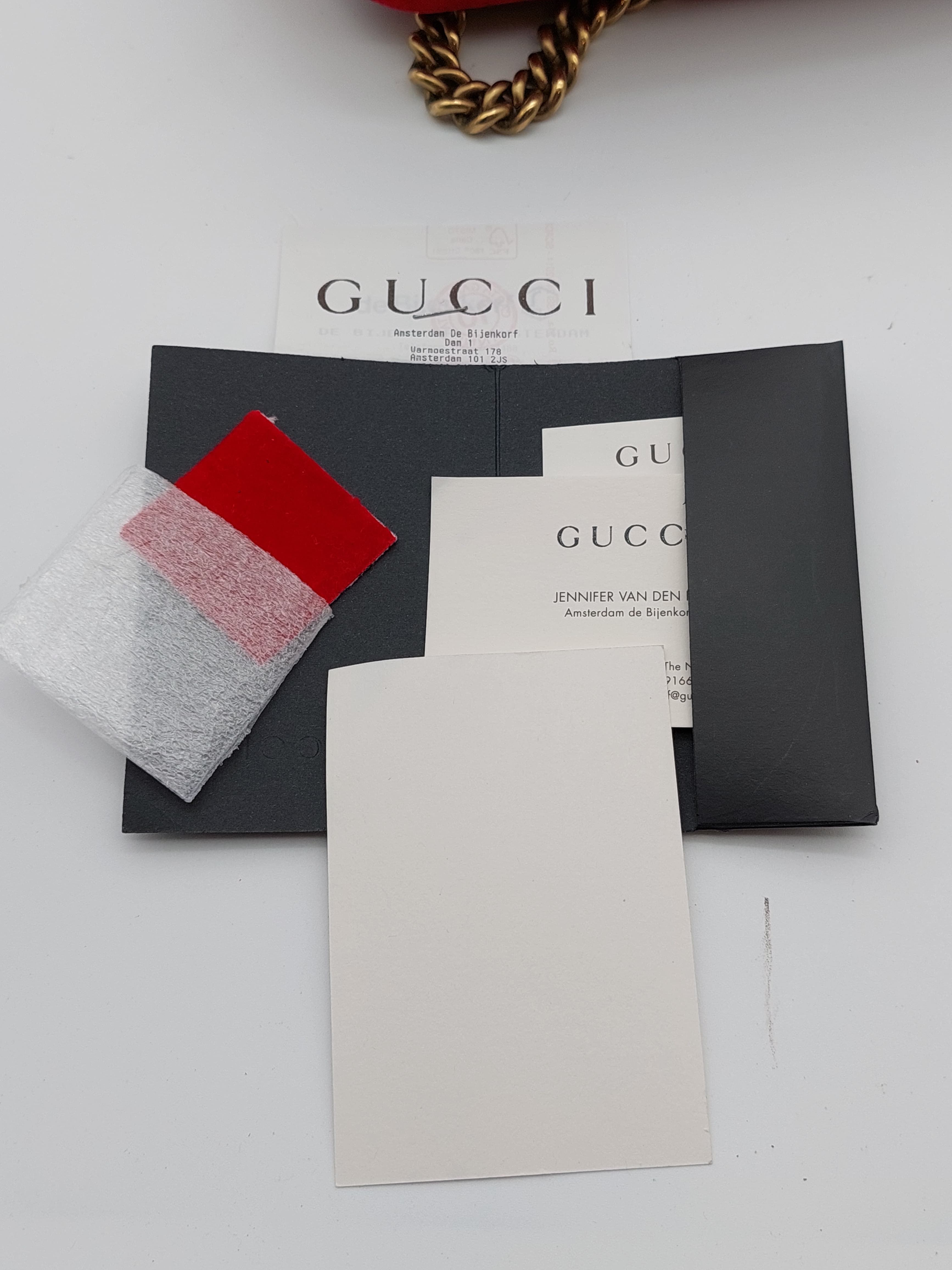 Gucci Marmont velvet red