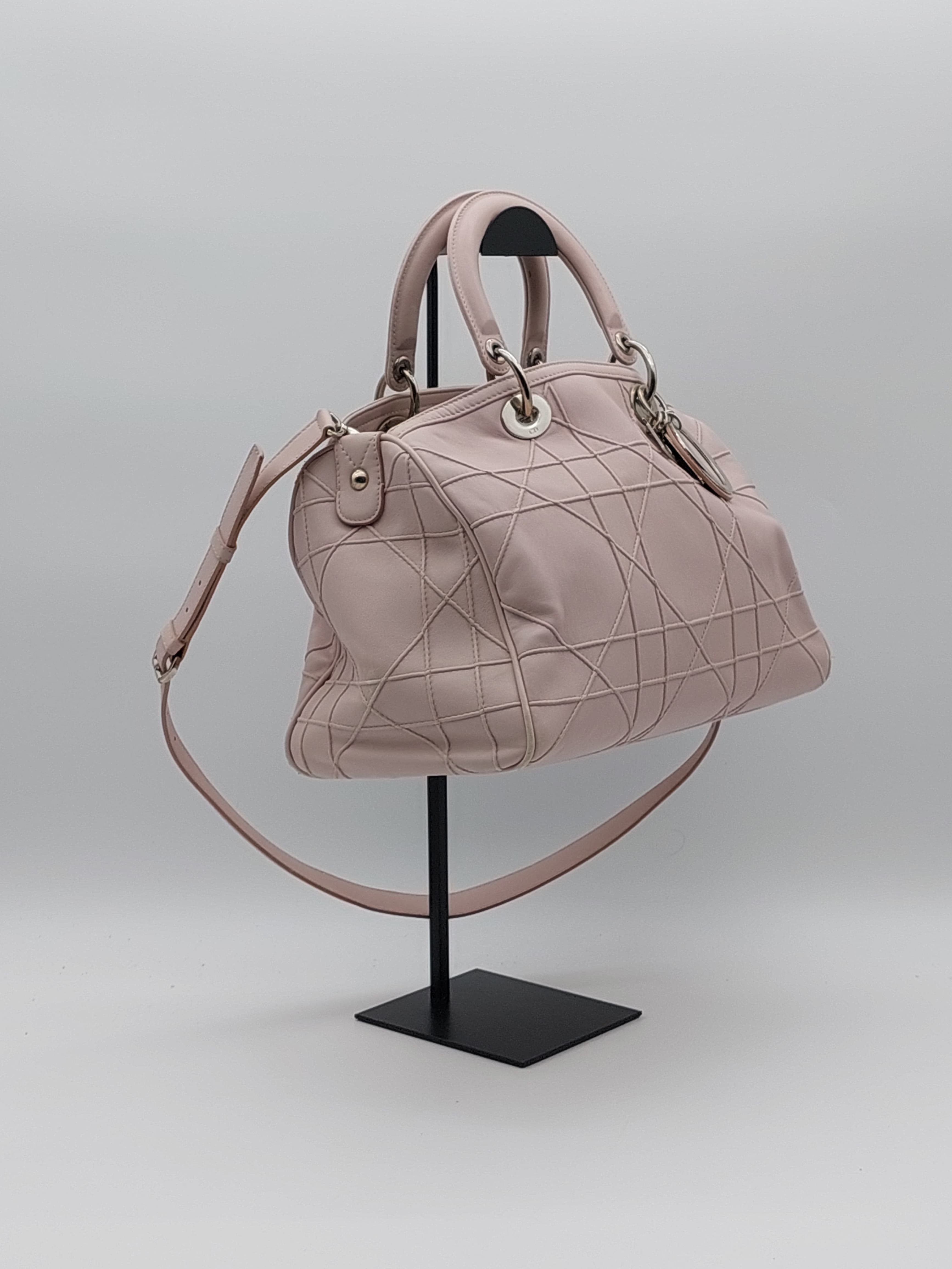 Dior Blush Pink Cannage Leather Grand Polochon