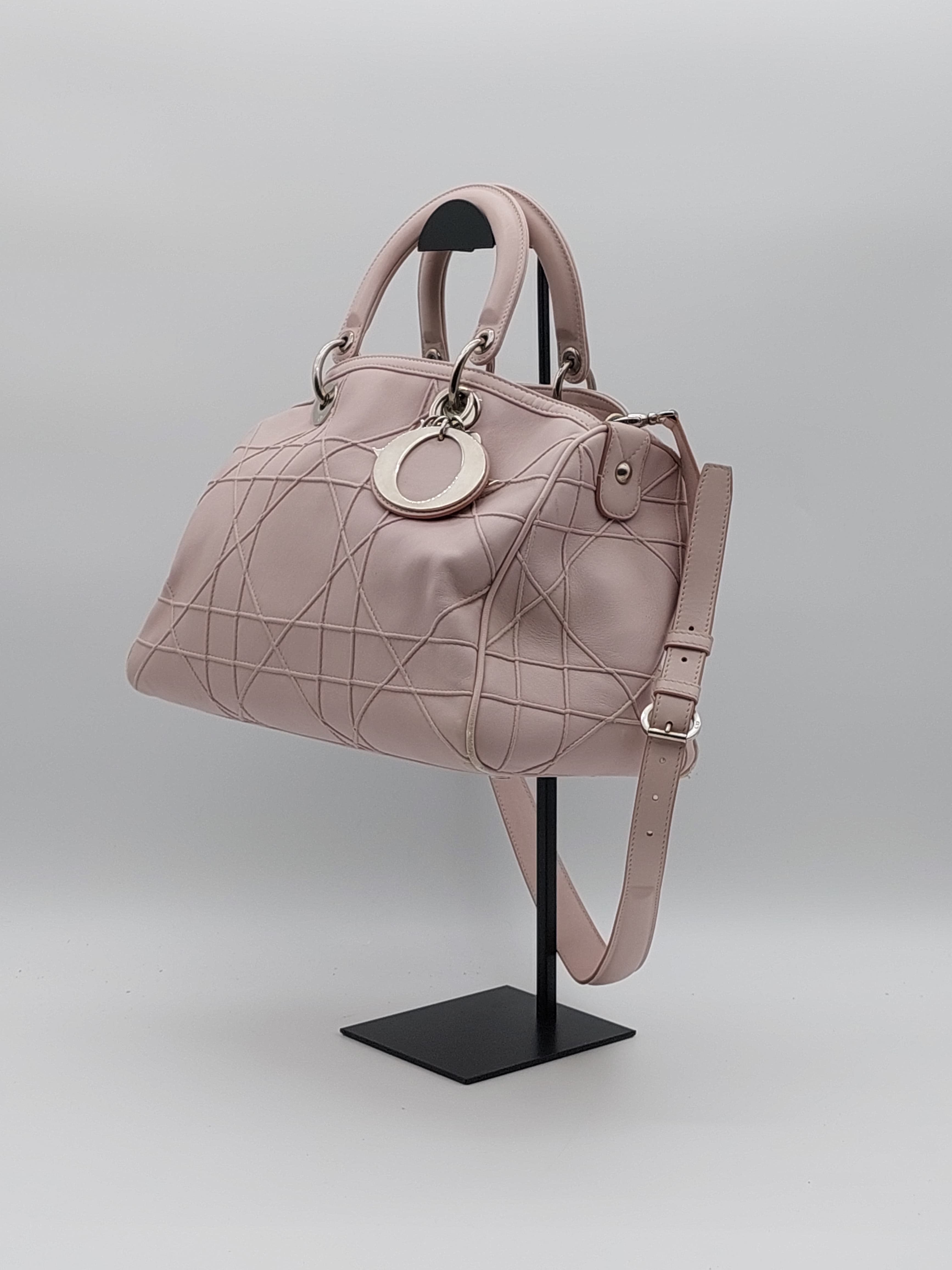 Dior Blush Pink Cannage Leather Grand Polochon