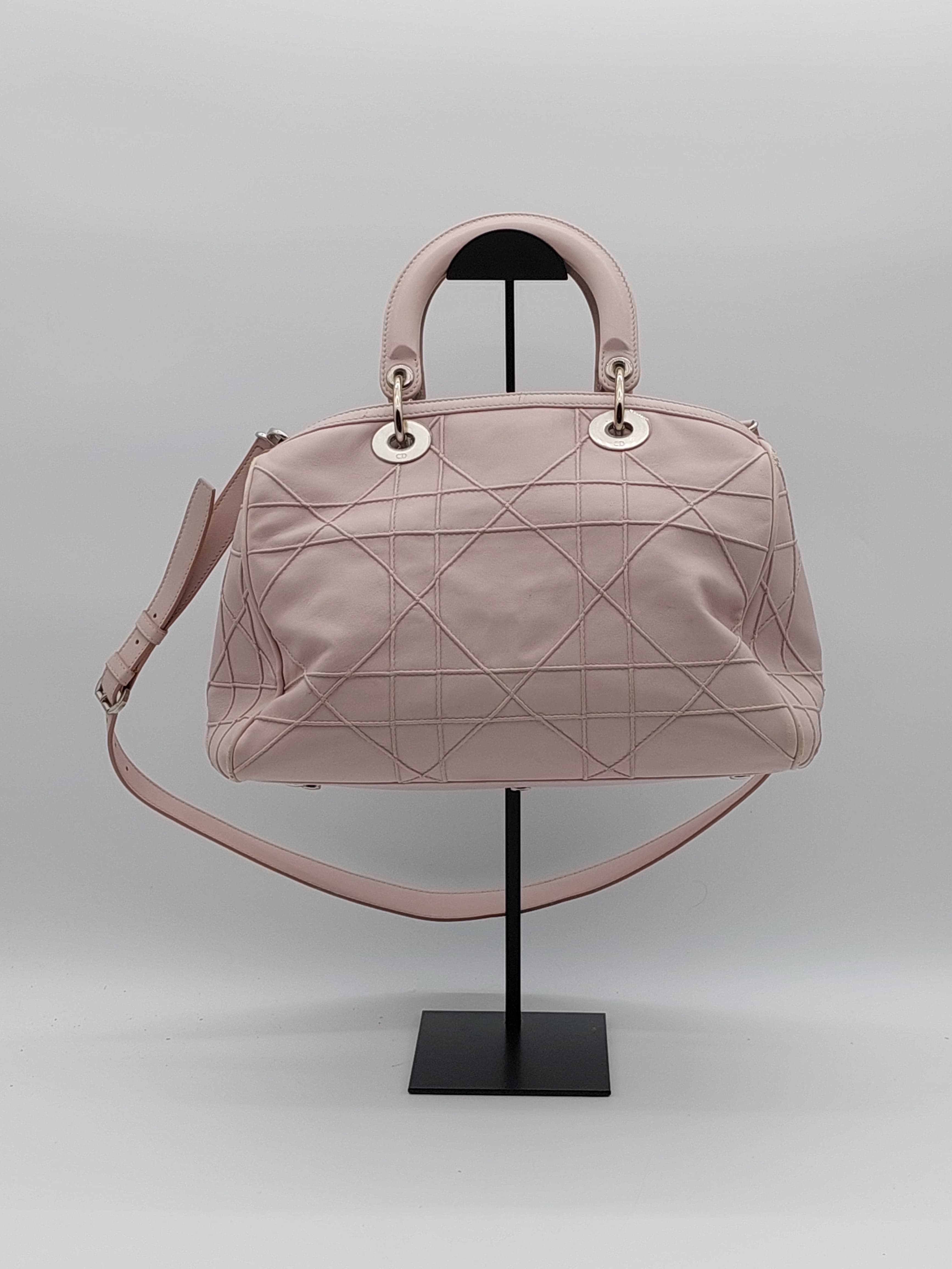 Dior Blush Pink Cannage Leather Grand Polochon