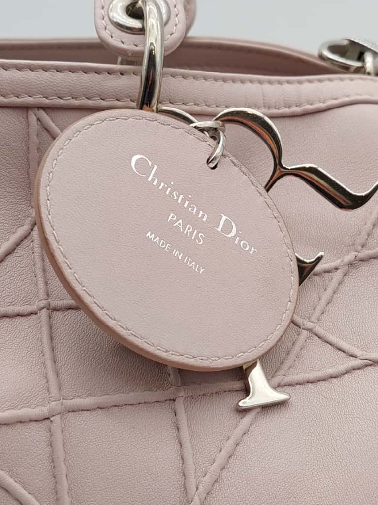 Dior Blush Pink Cannage Leather Grand Polochon