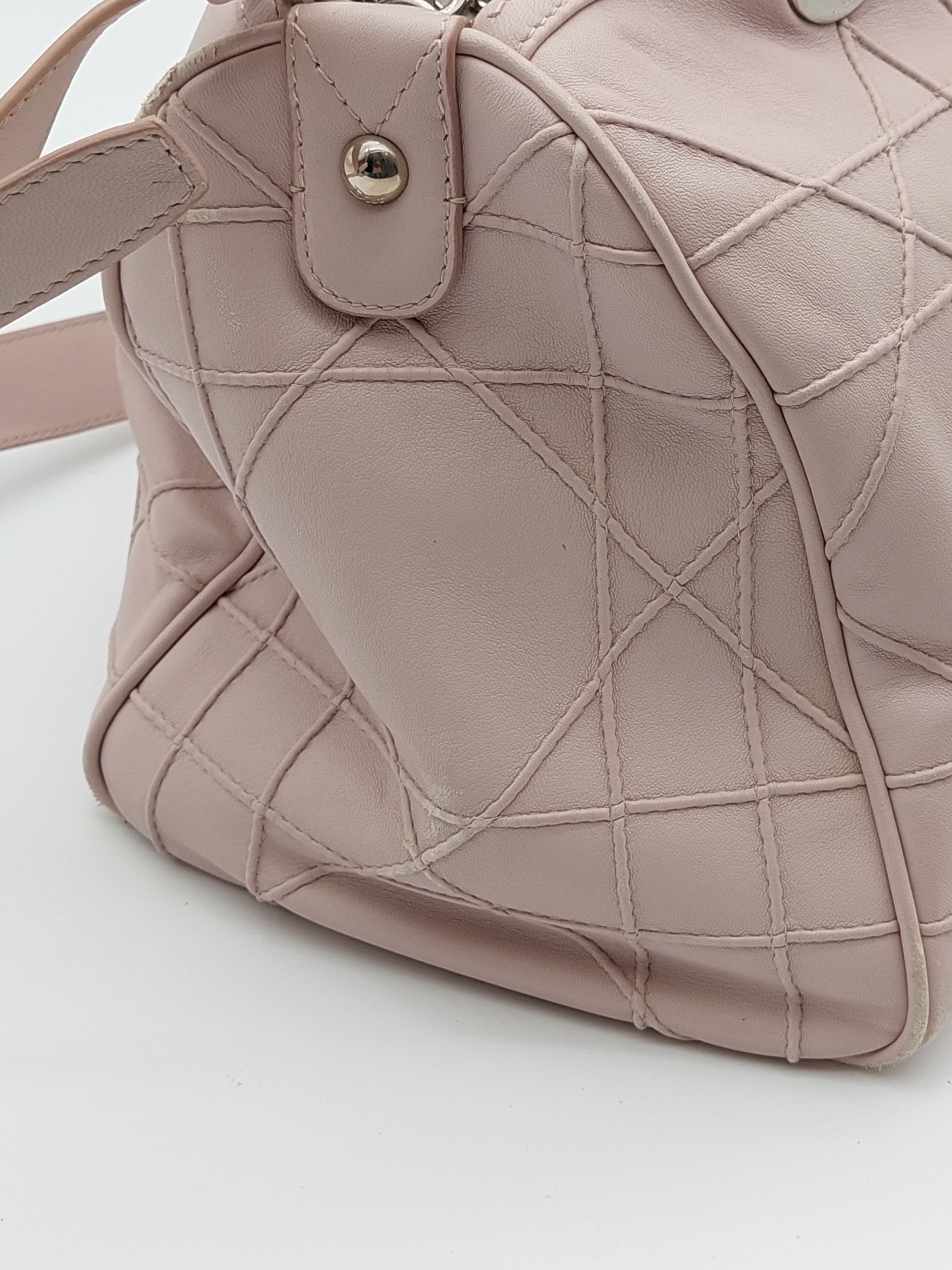 Dior Blush Pink Cannage Leather Grand Polochon