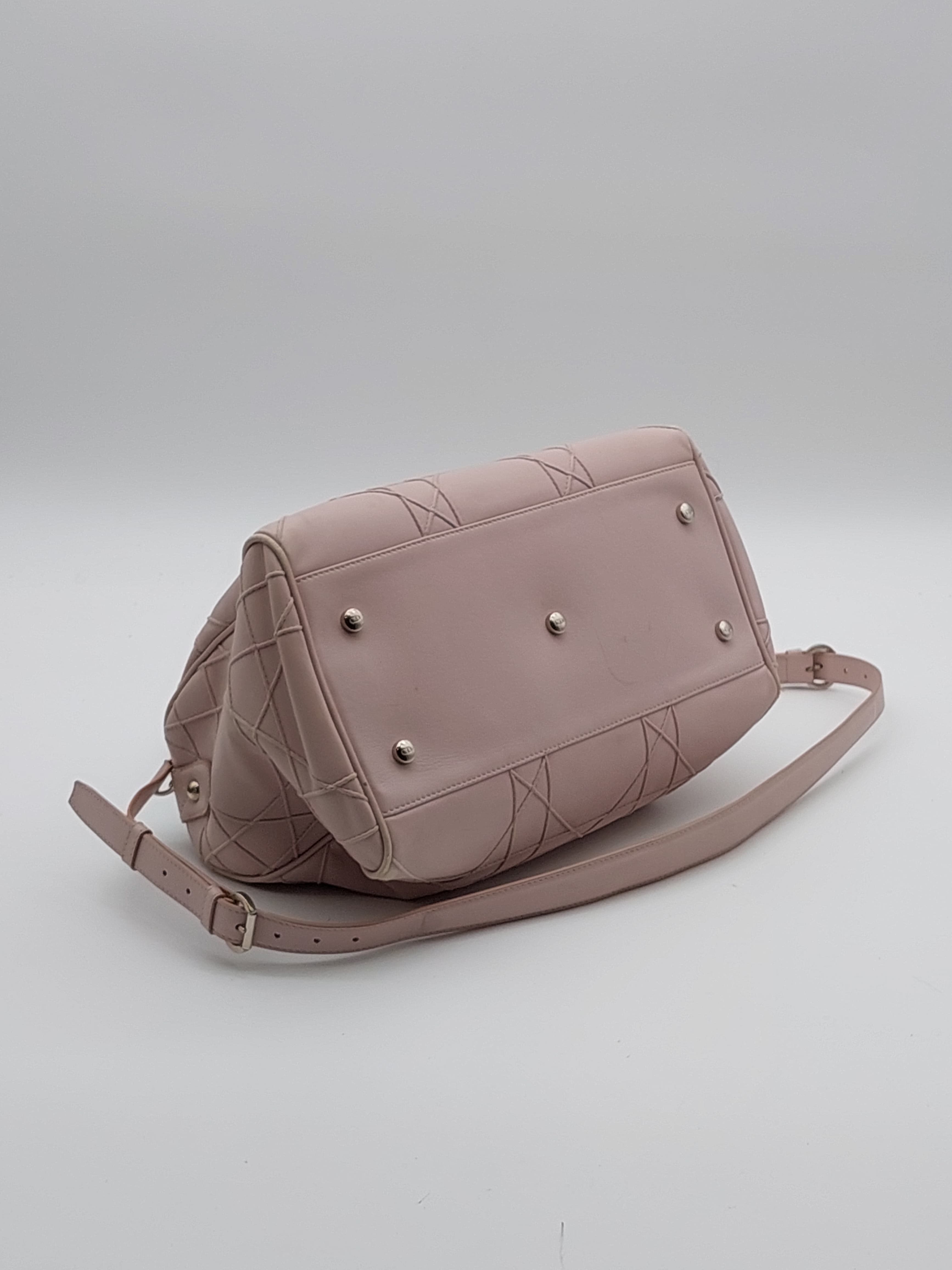 Dior Blush Pink Cannage Leather Grand Polochon