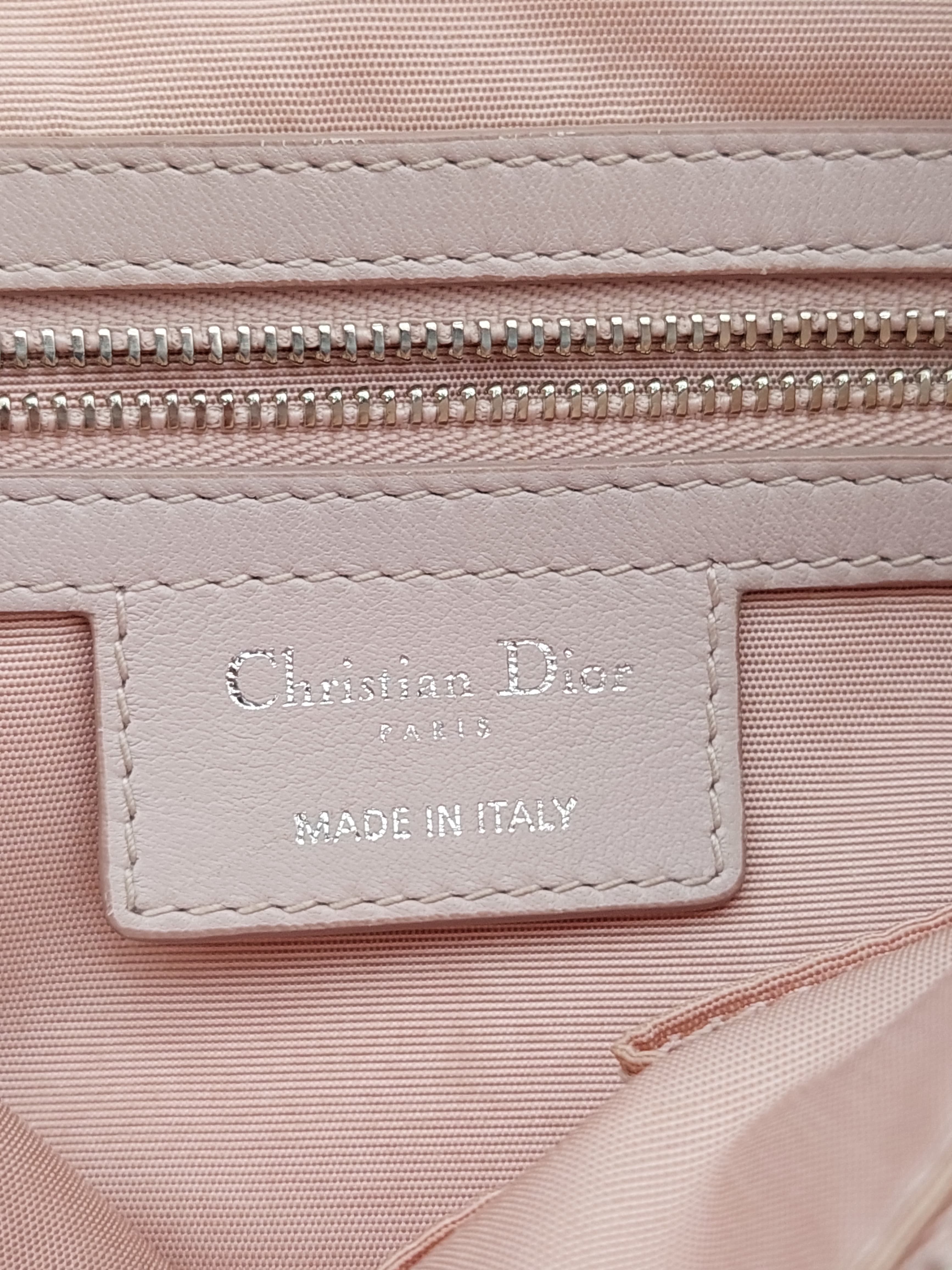 Dior Blush Pink Cannage Leather Grand Polochon