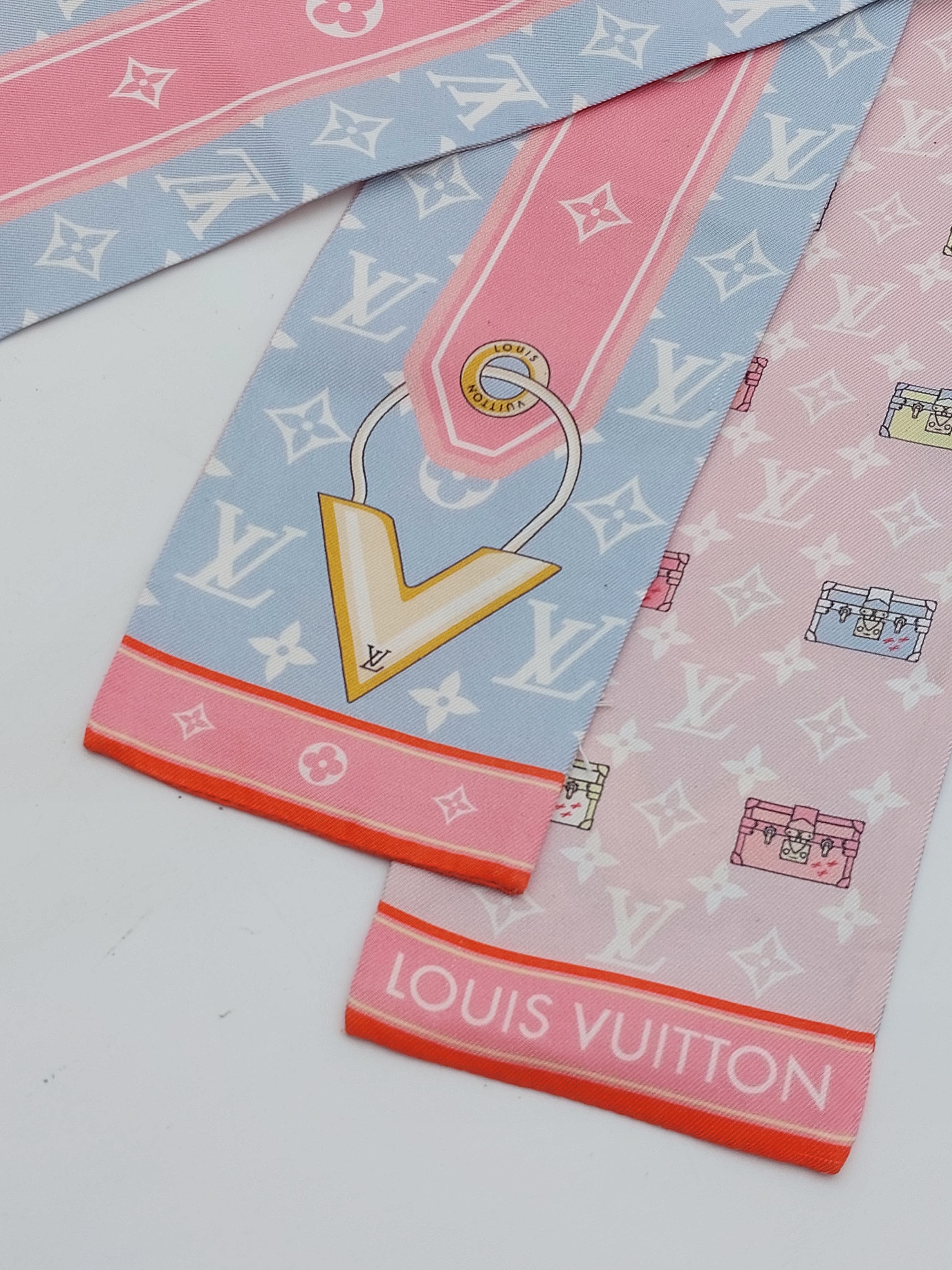 Bandeau light blue/pink