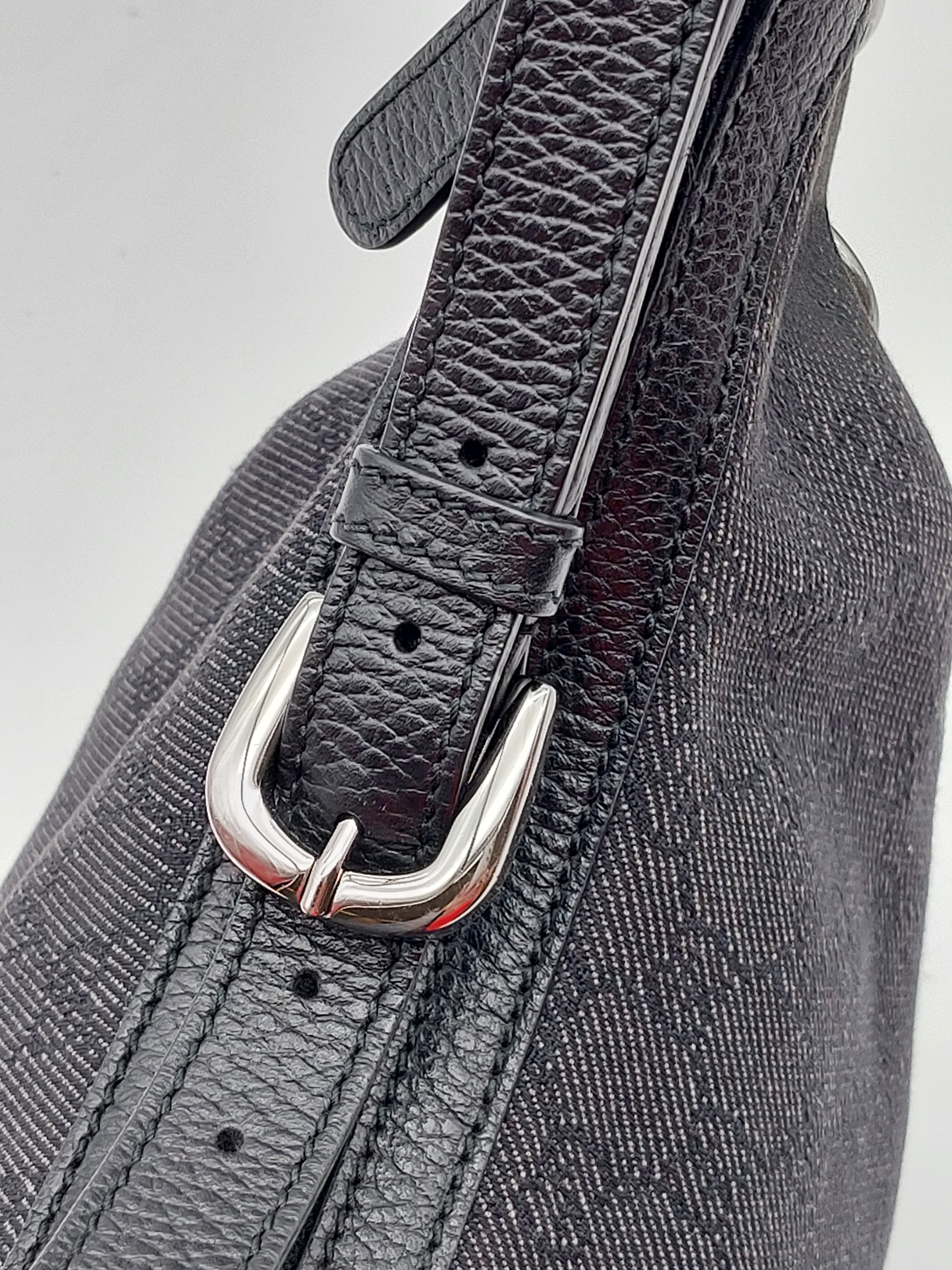GG Canvas Hobo black/grey