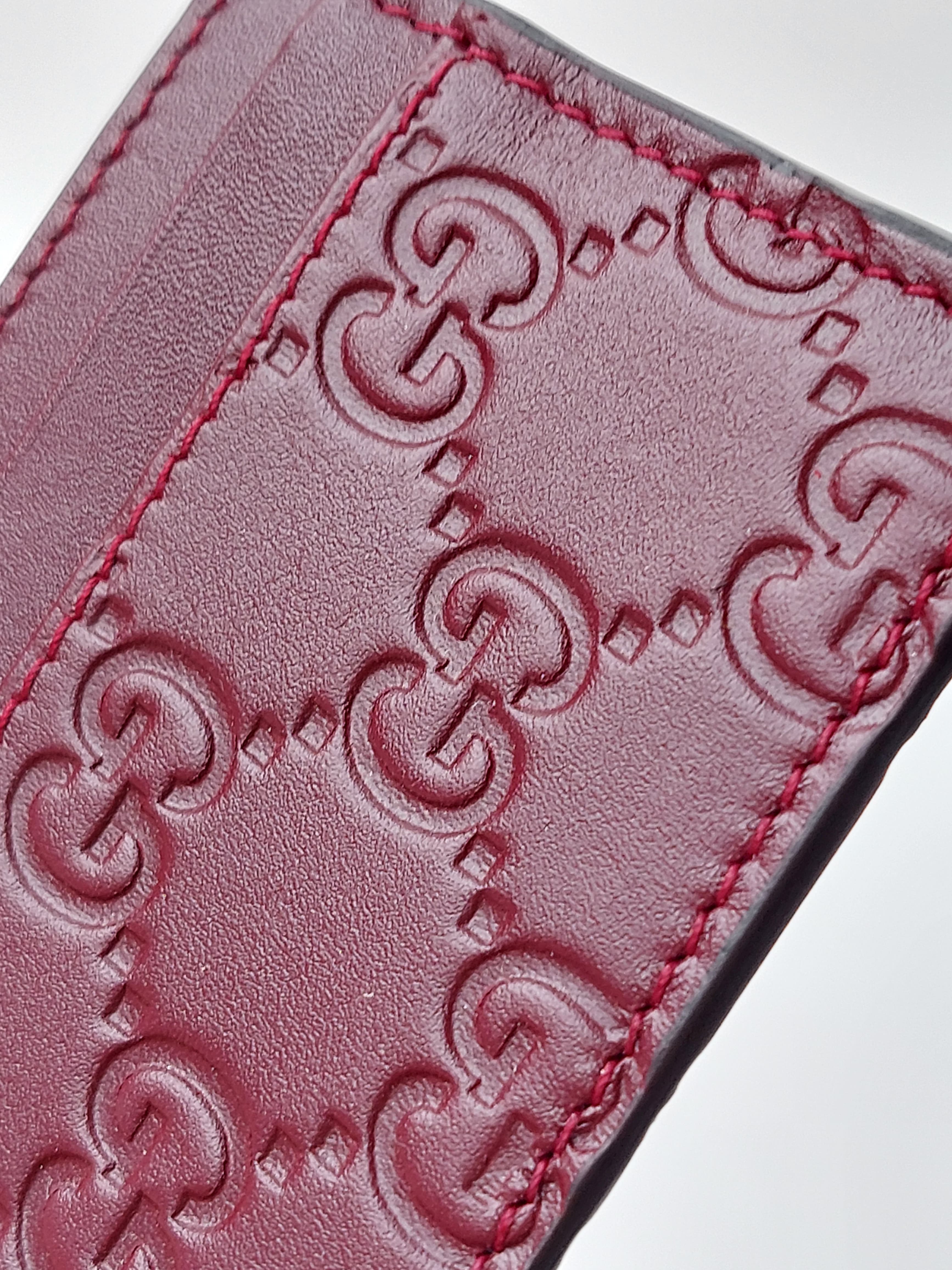 Guccissima Cardholder Burgundy