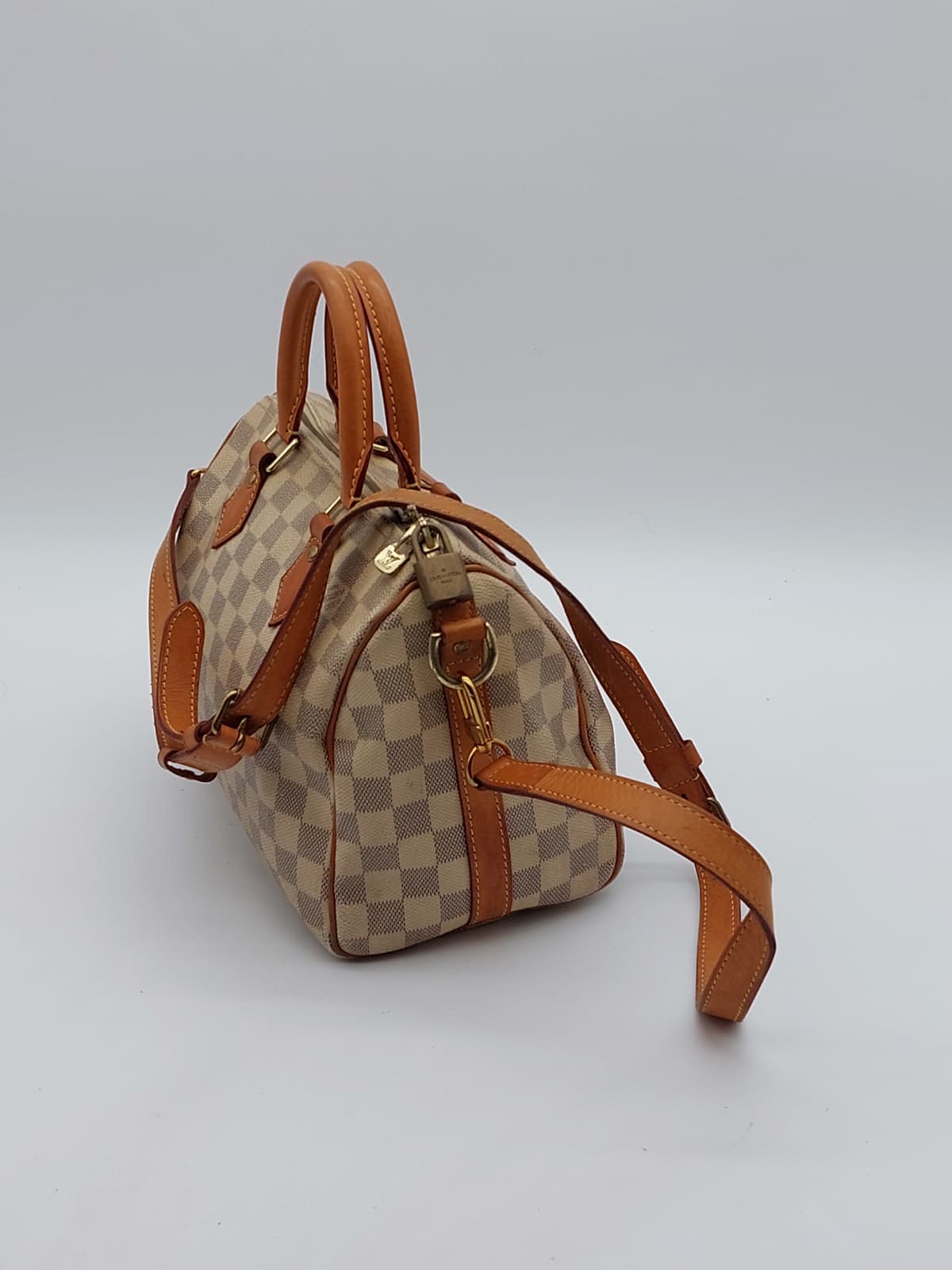 Speedy 25 Bandouliere Damier Azur