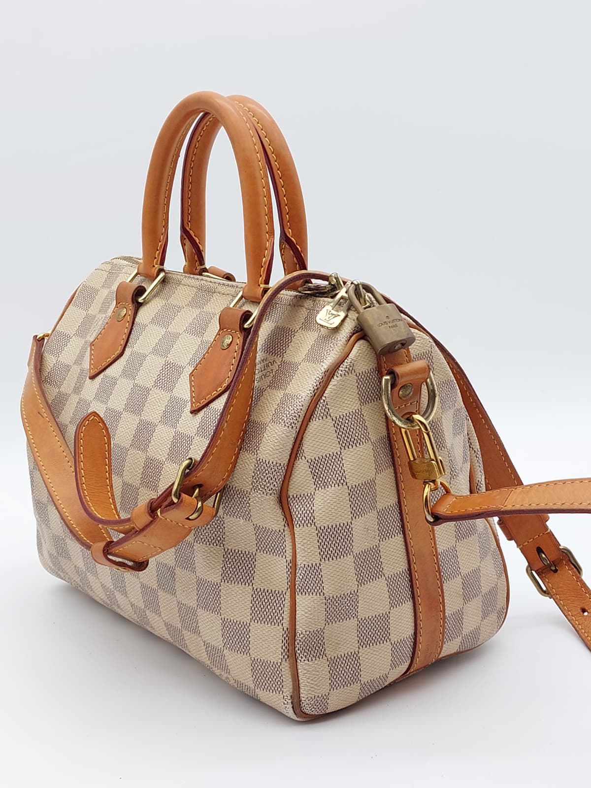 Speedy 25 Bandouliere Damier Azur