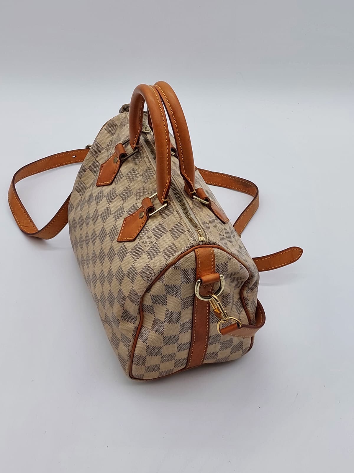 Speedy 25 Bandouliere Damier Azur
