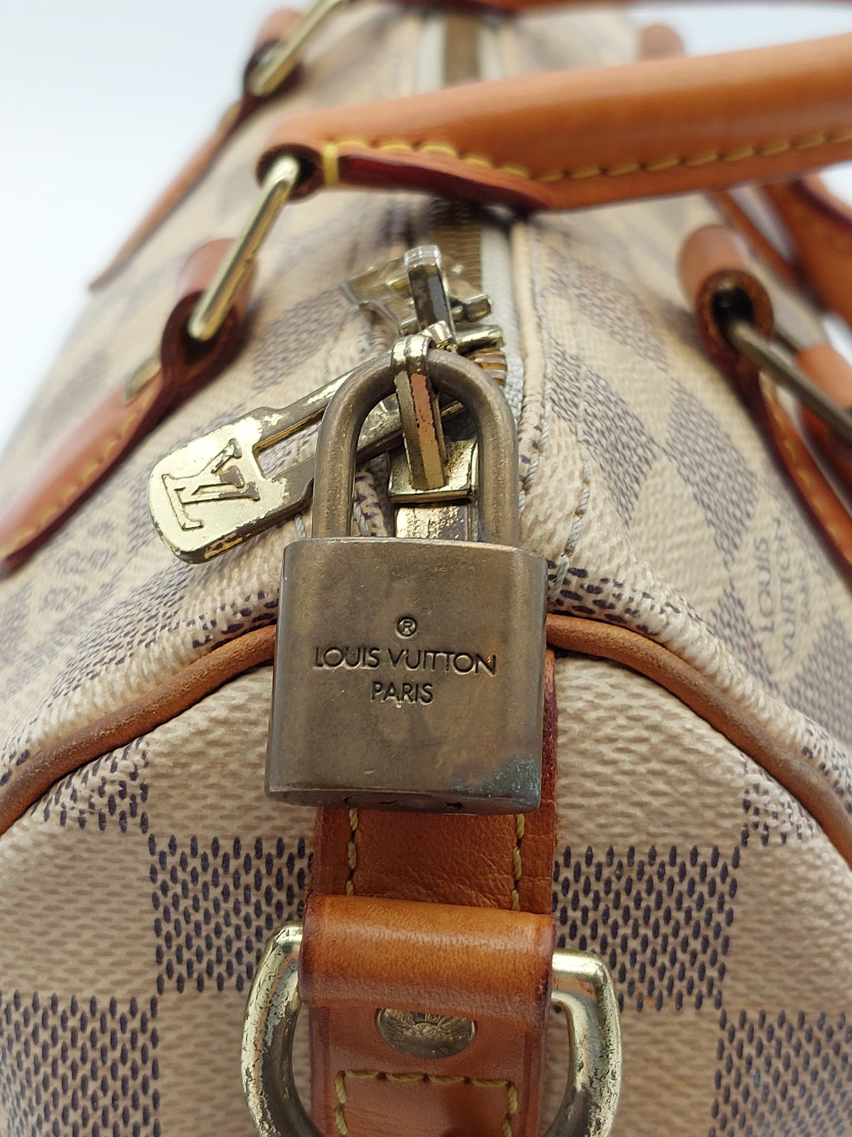 Speedy 25 Bandouliere Damier Azur