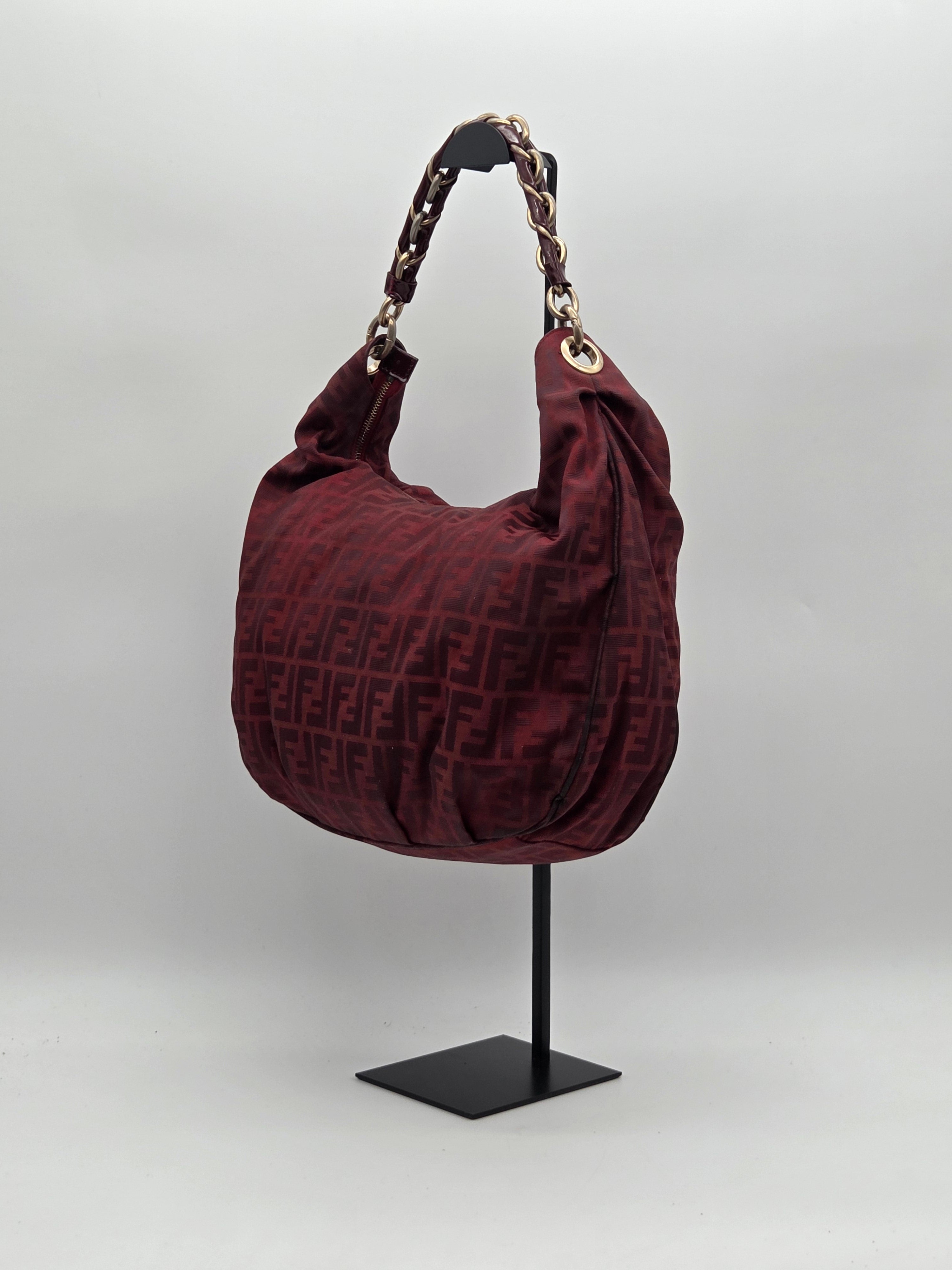 Chef Hobo Bag Burgundy Zucca