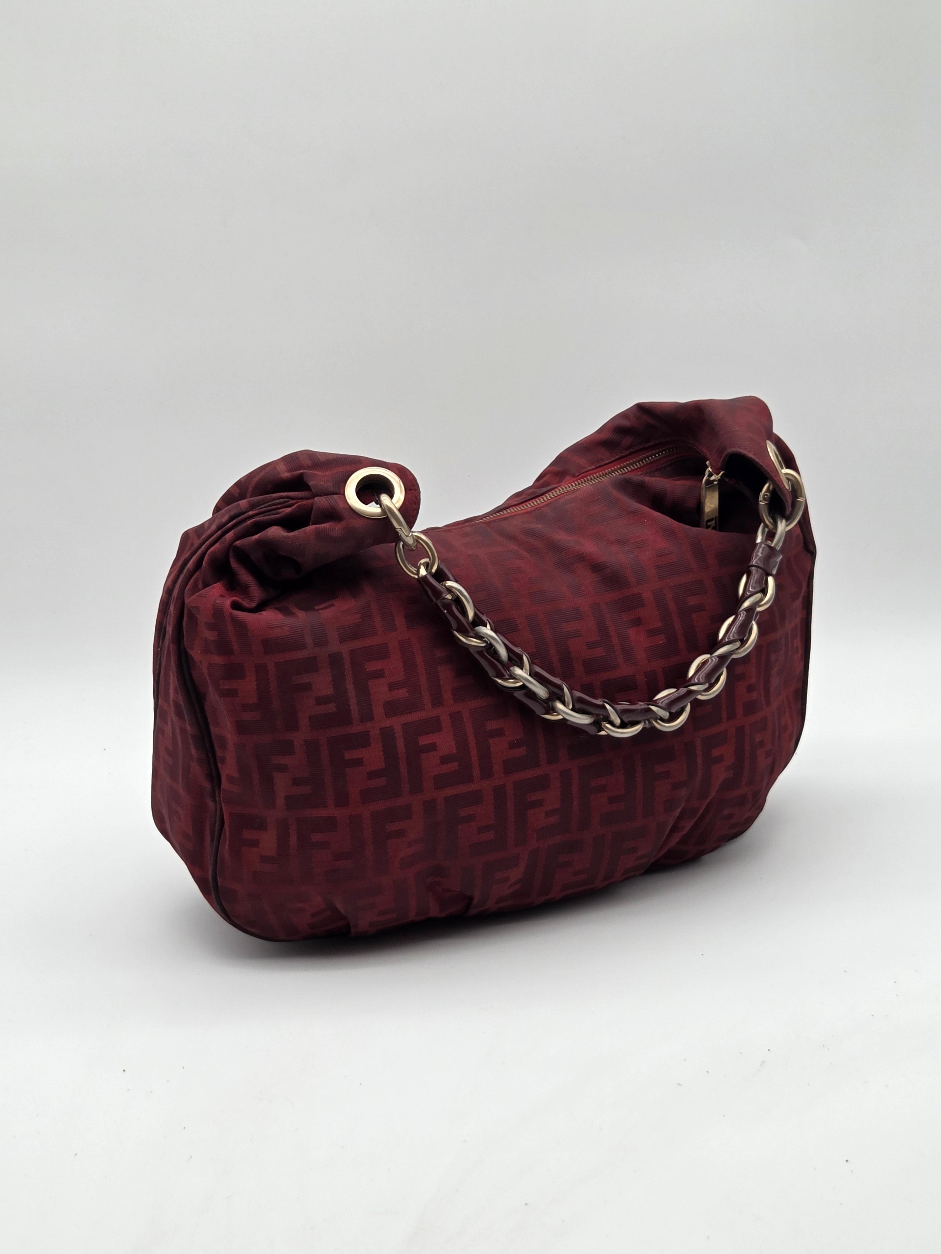 Chef Hobo Bag Burgundy Zucca