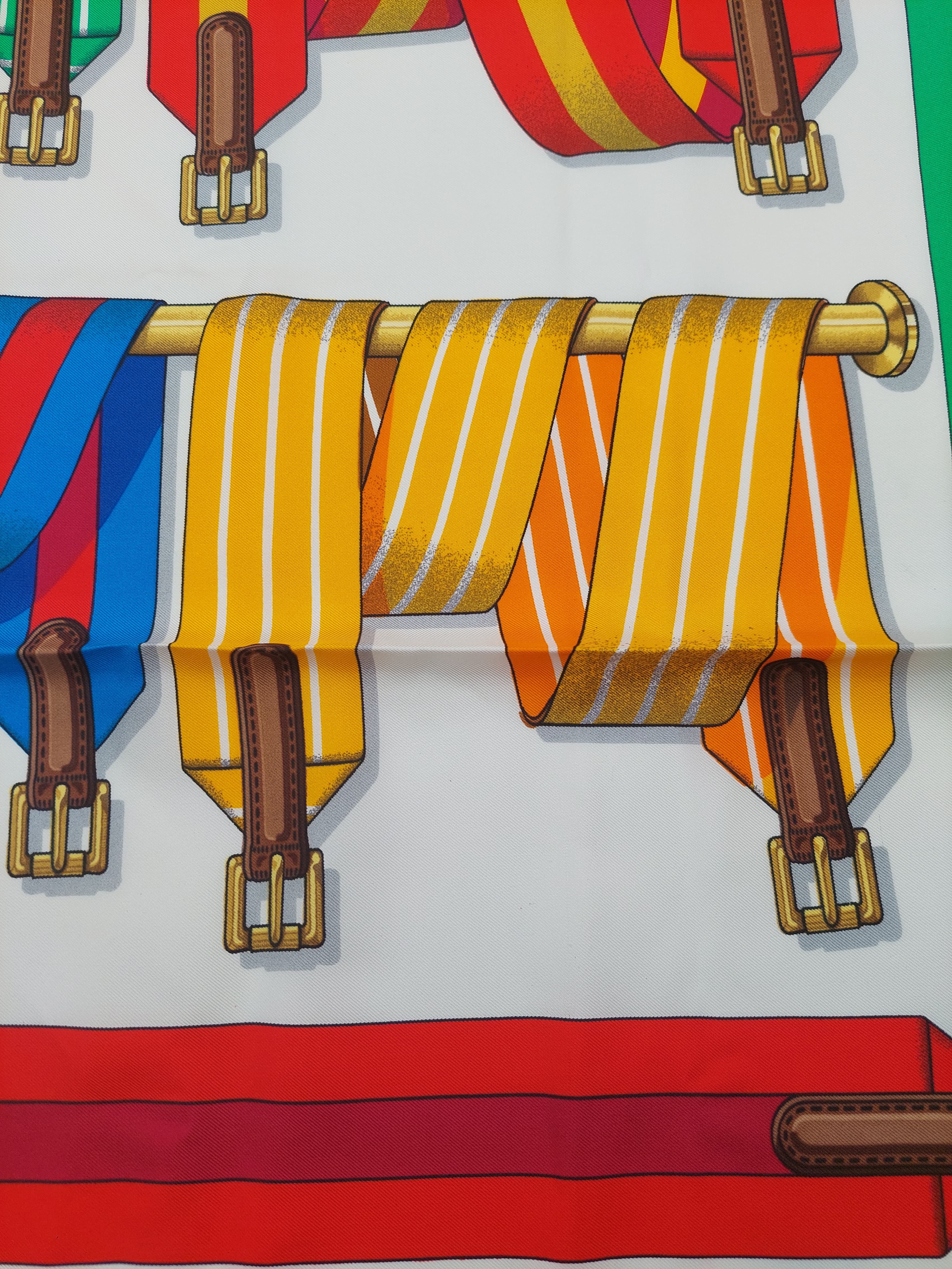 Hermès silk scarf Les Sangles