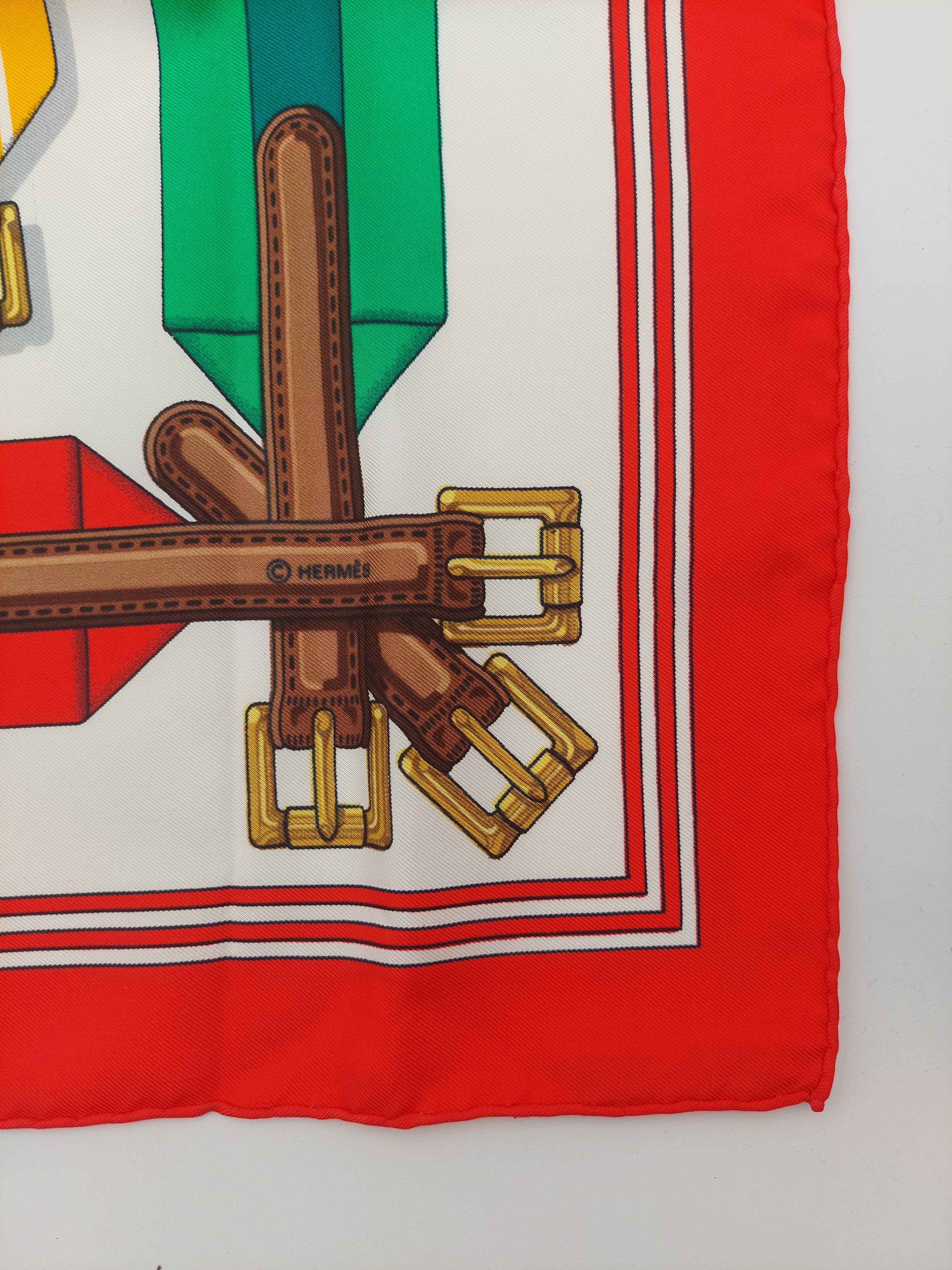 Hermès silk scarf Les Sangles