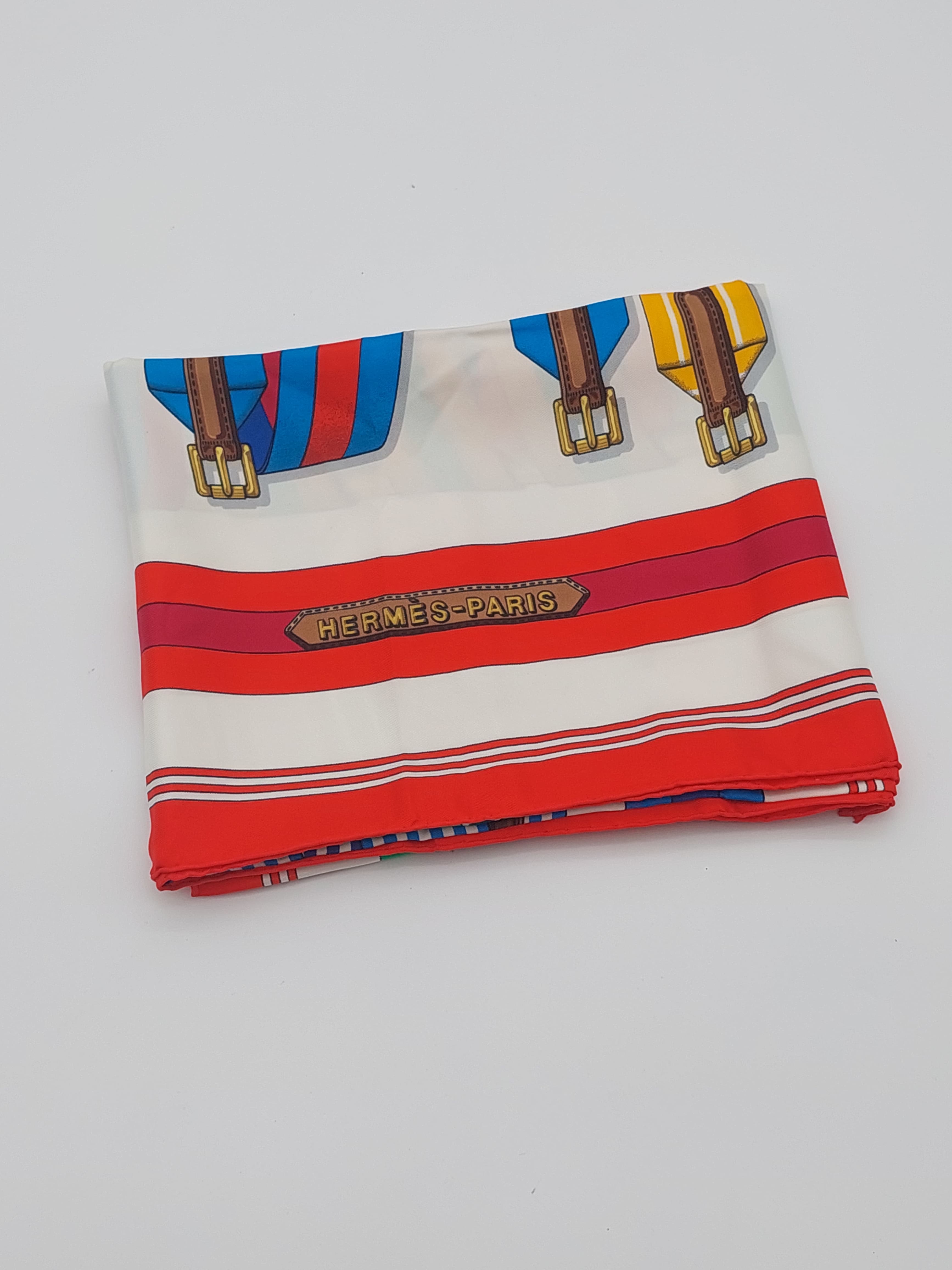 Hermès silk scarf Les Sangles