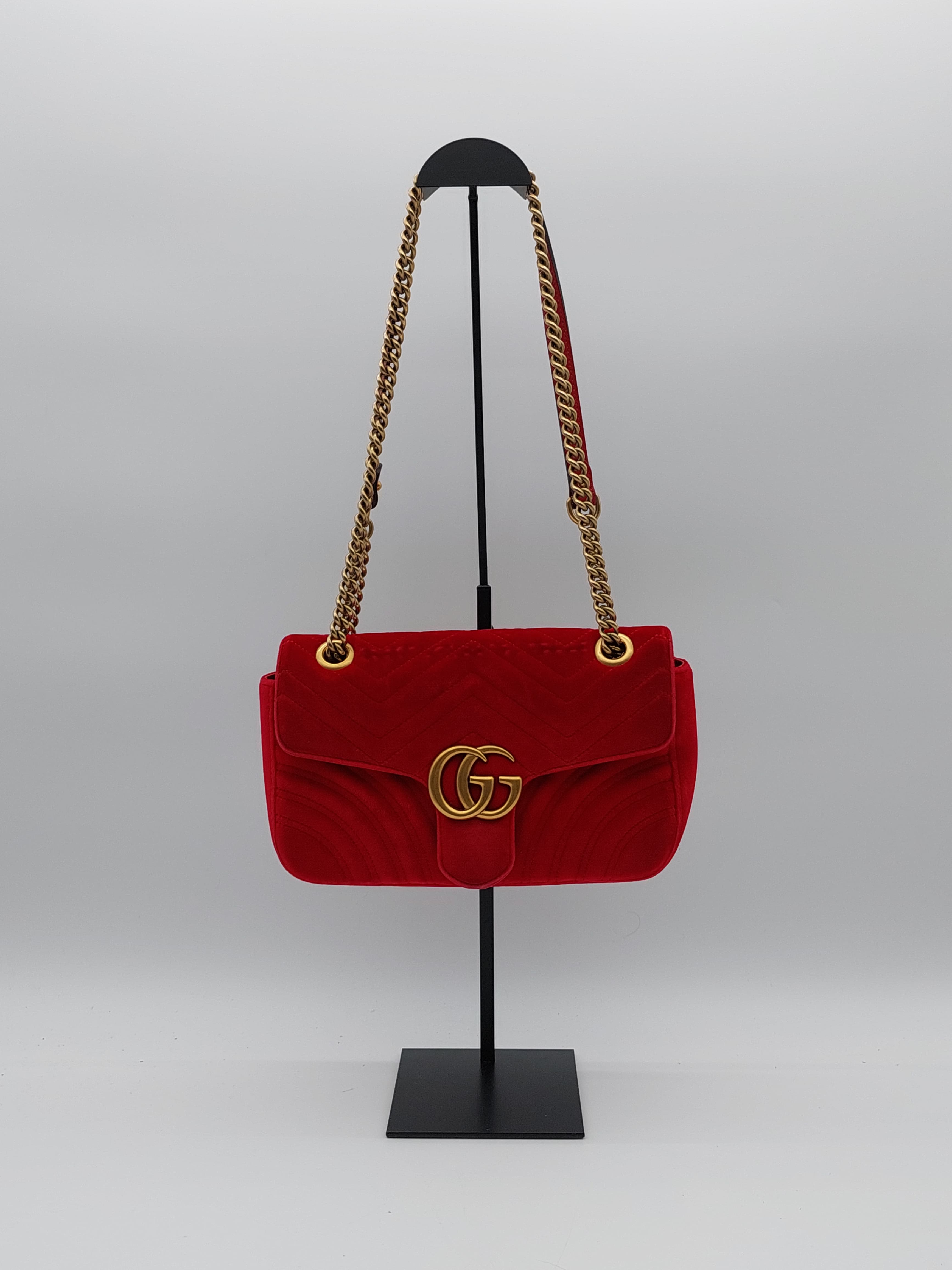 Gucci Marmont velvet red