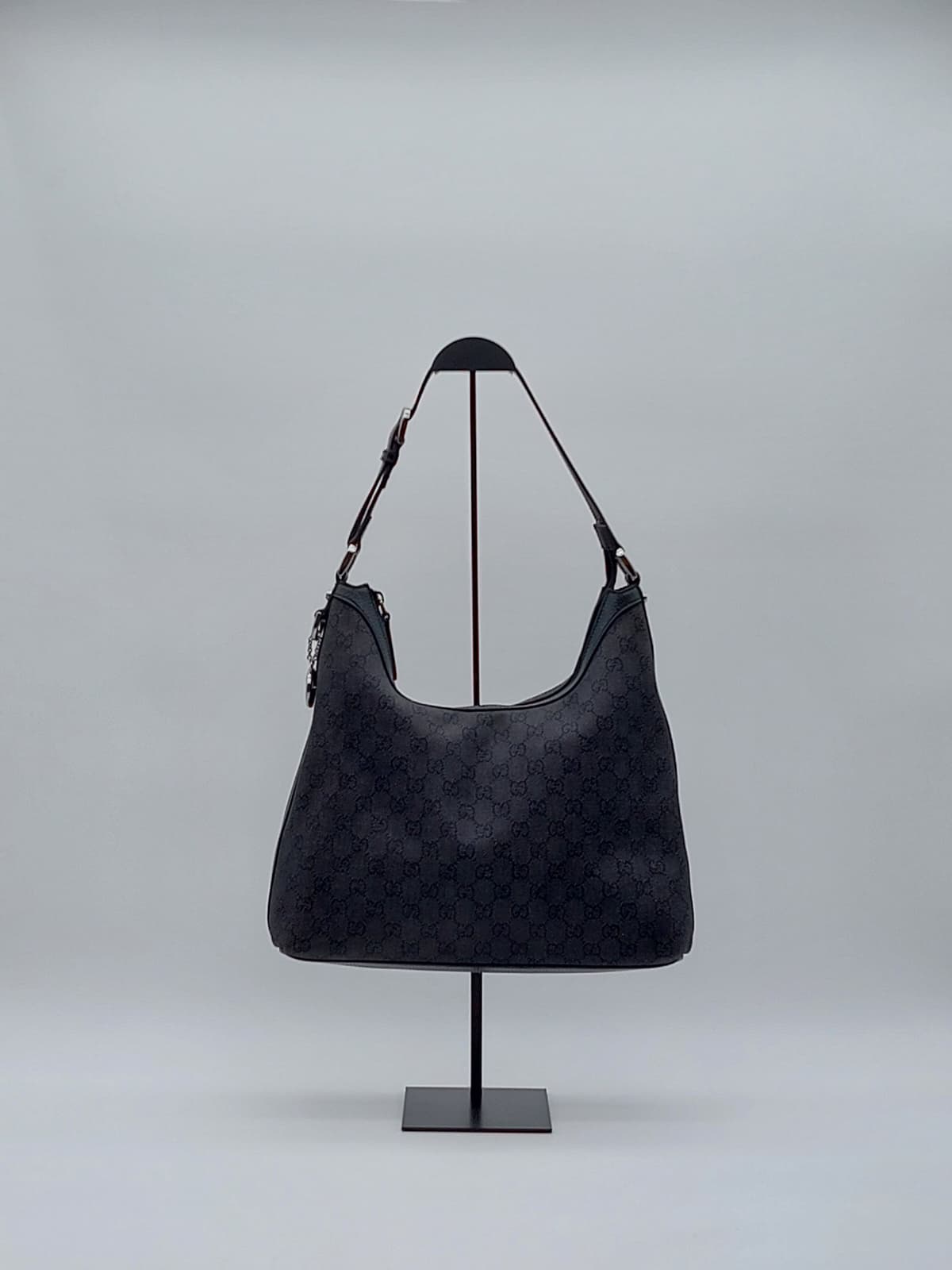 GG Canvas Hobo black/grey