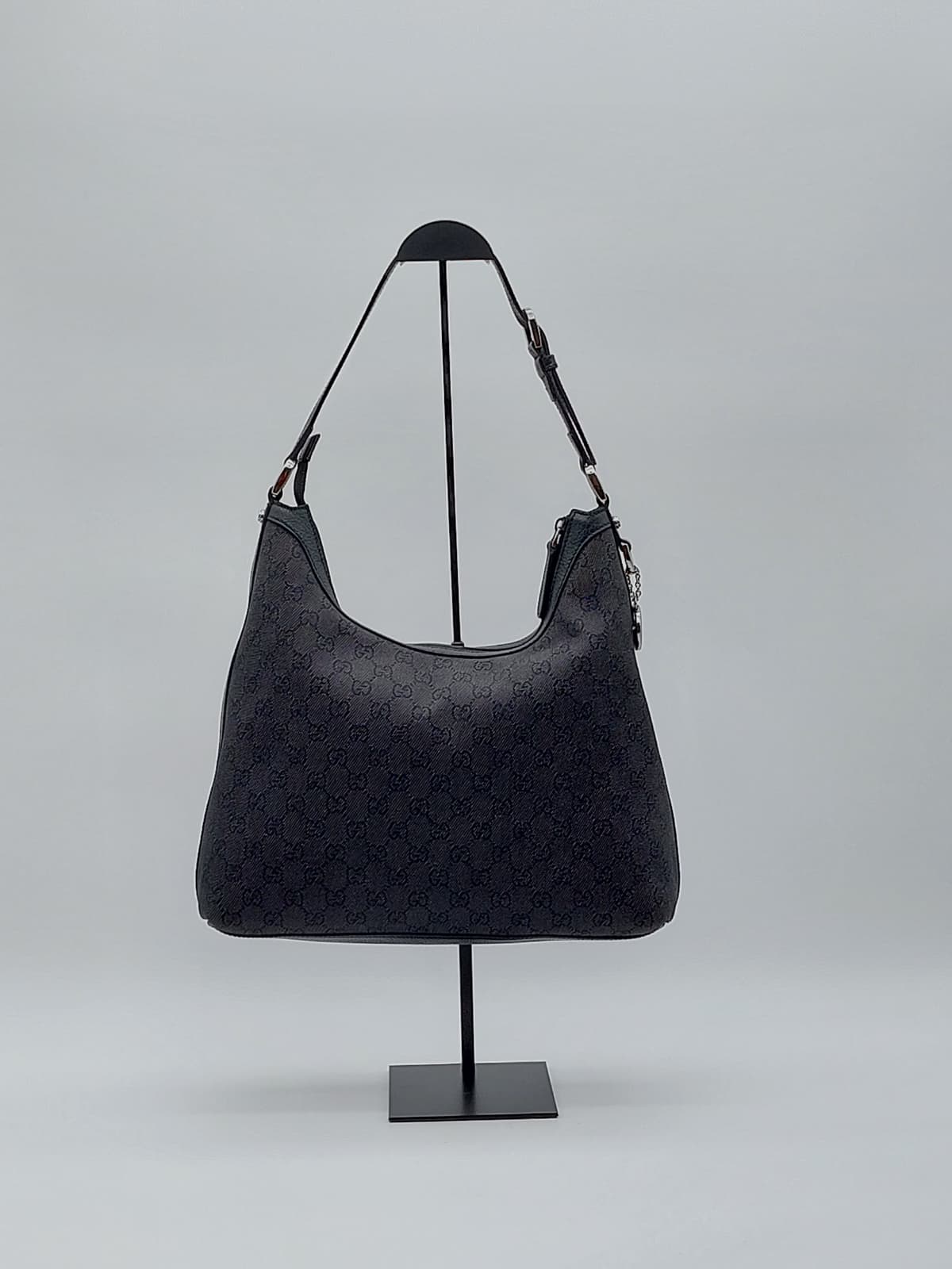 GG Canvas Hobo black/grey