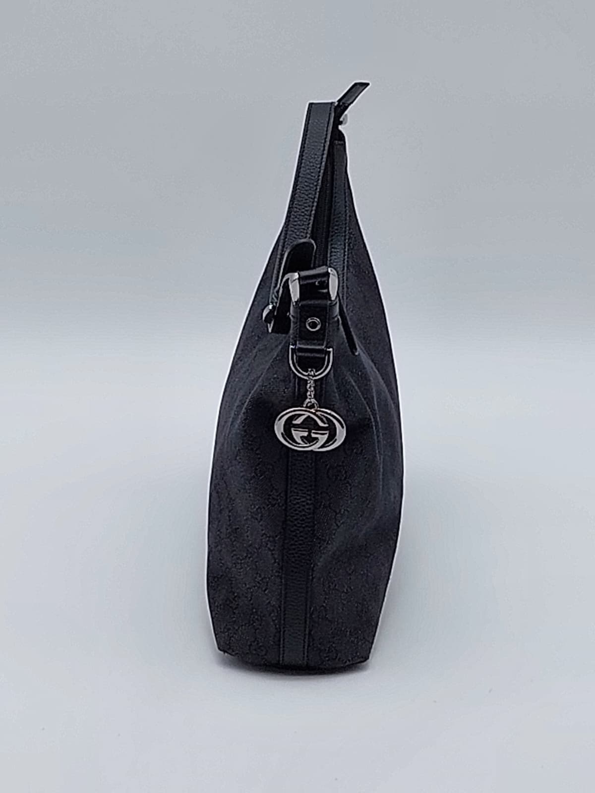 GG Canvas Hobo black/grey