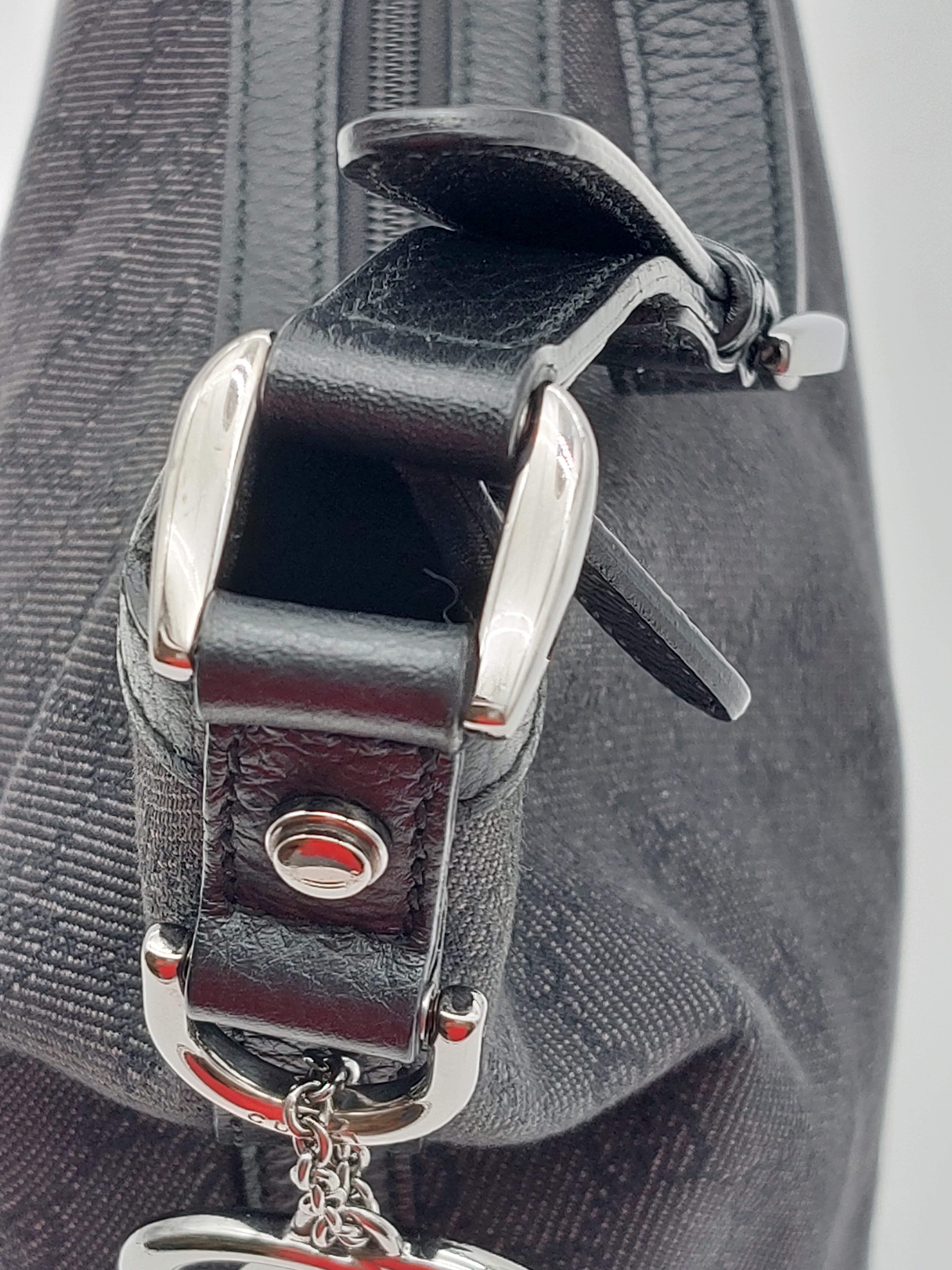 GG Canvas Hobo black/grey