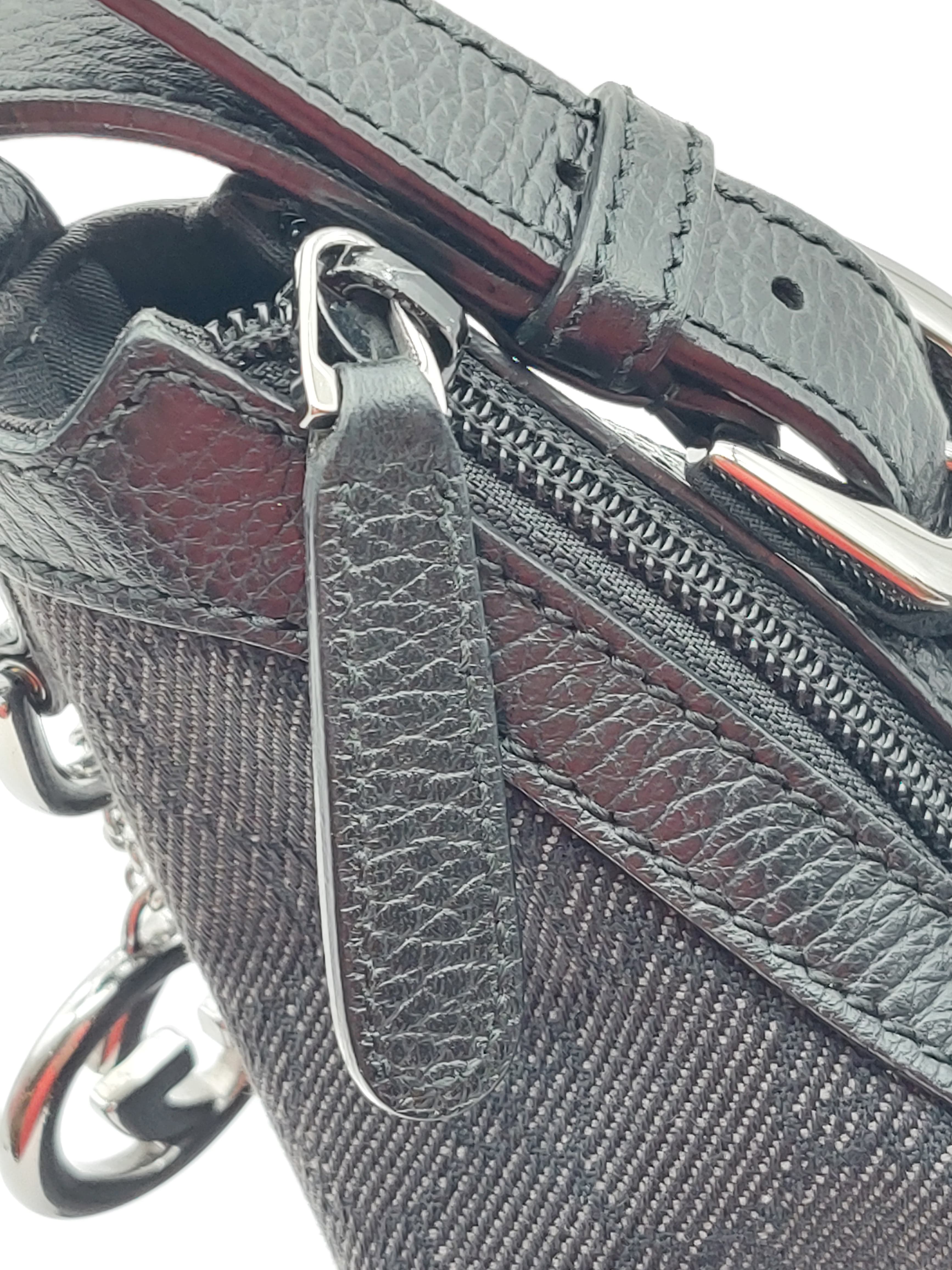 GG Canvas Hobo black/grey