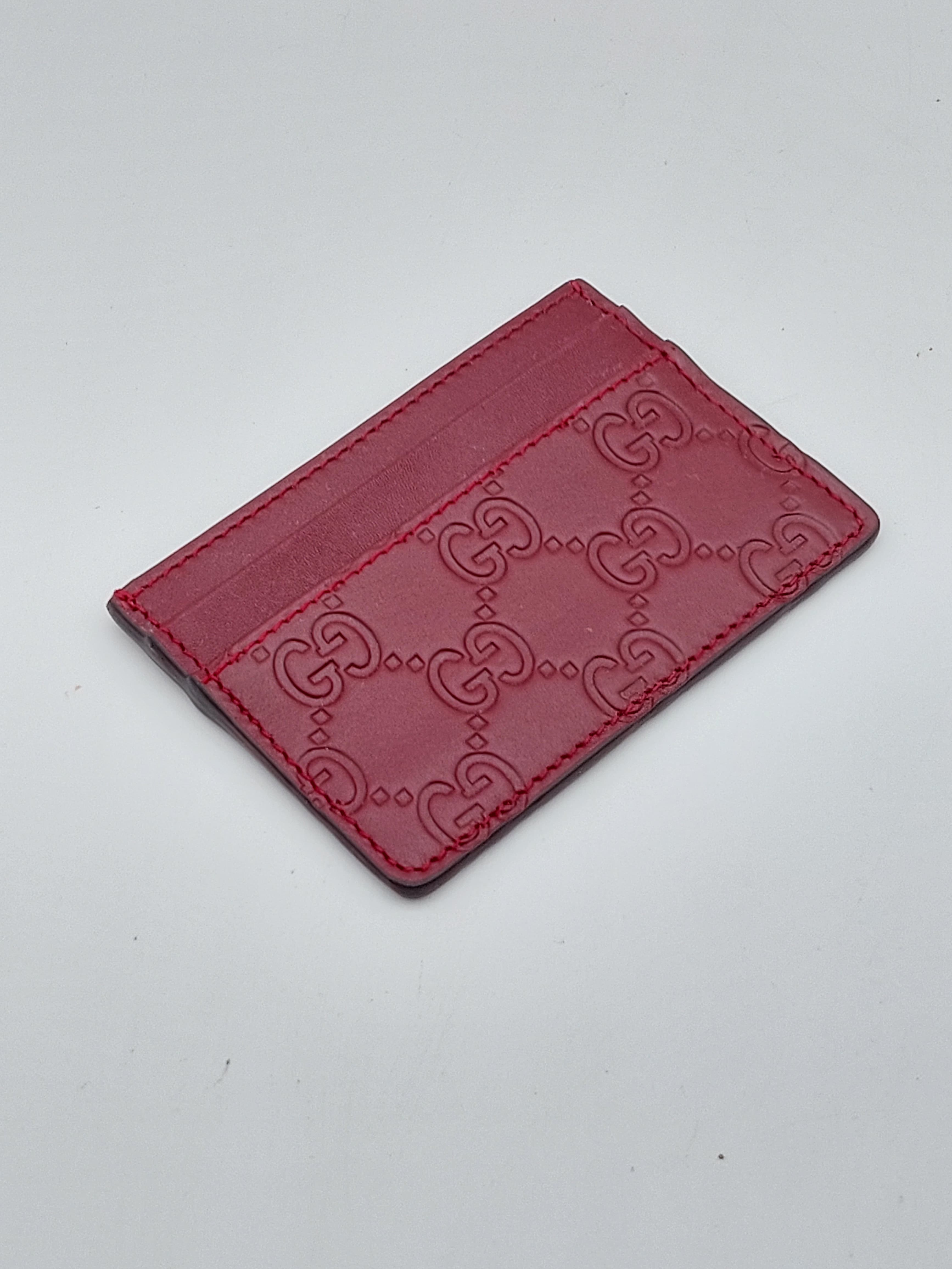 Guccissima Cardholder Burgundy