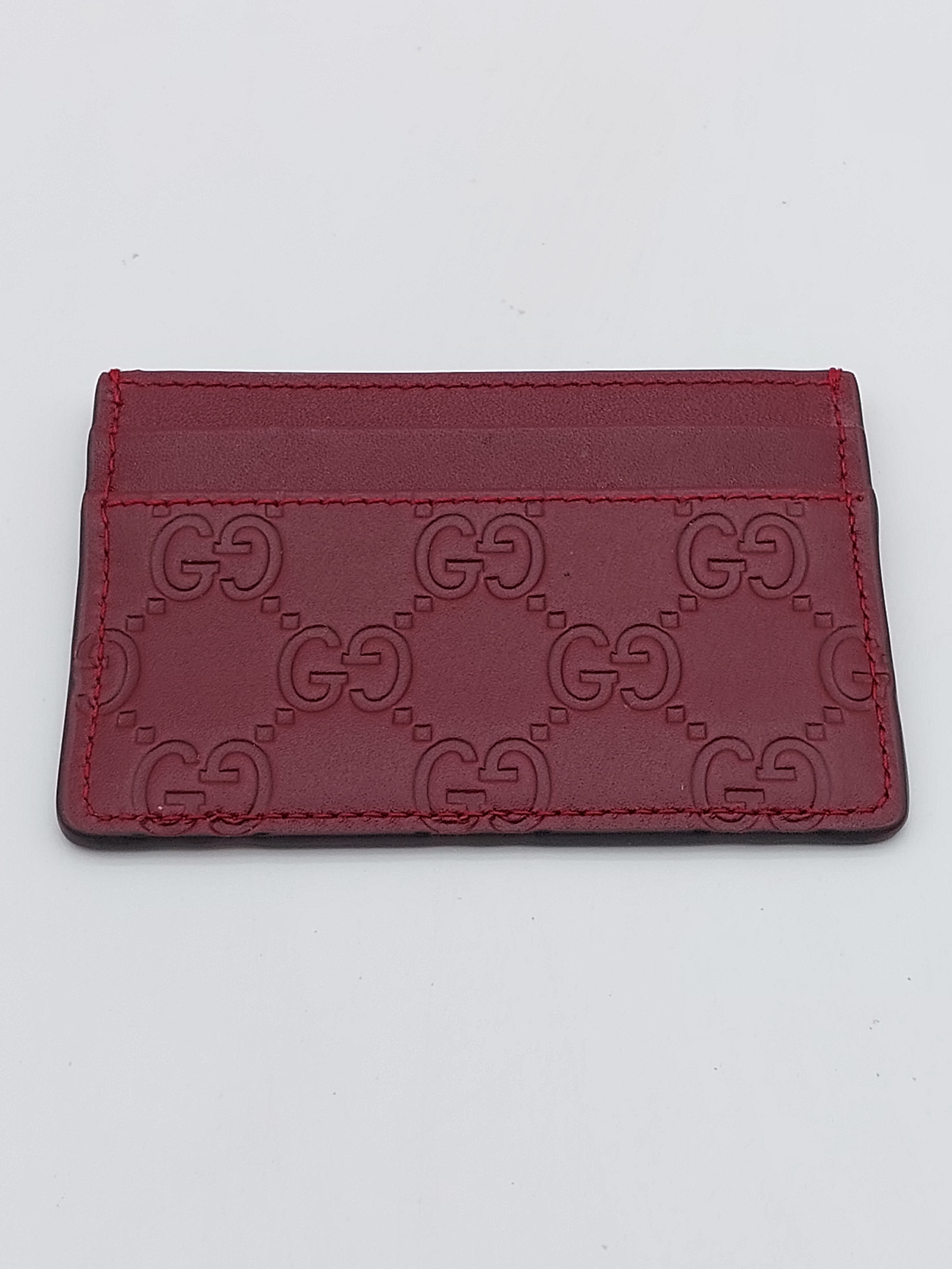 Guccissima Cardholder Burgundy