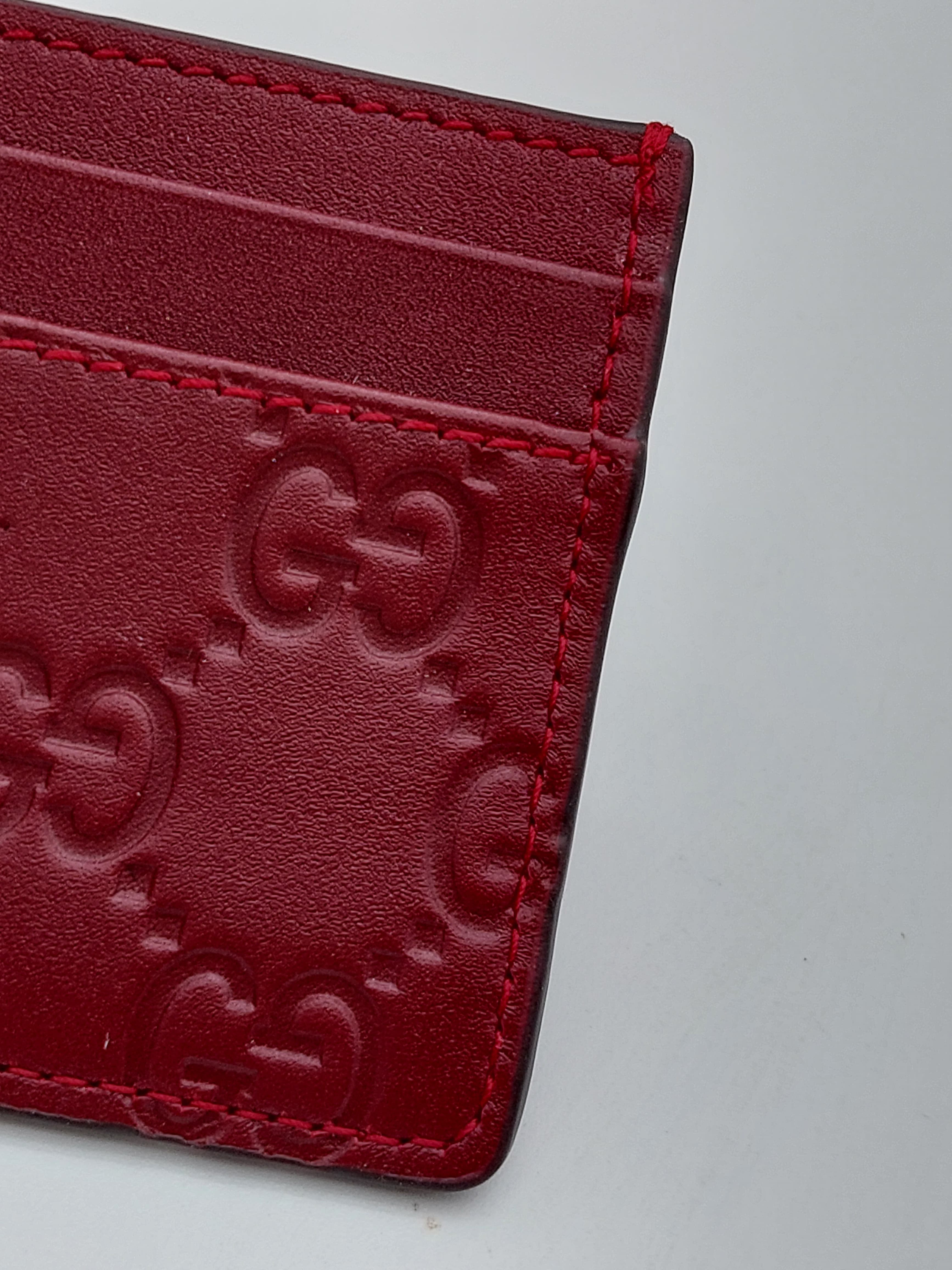 Guccissima Cardholder Burgundy