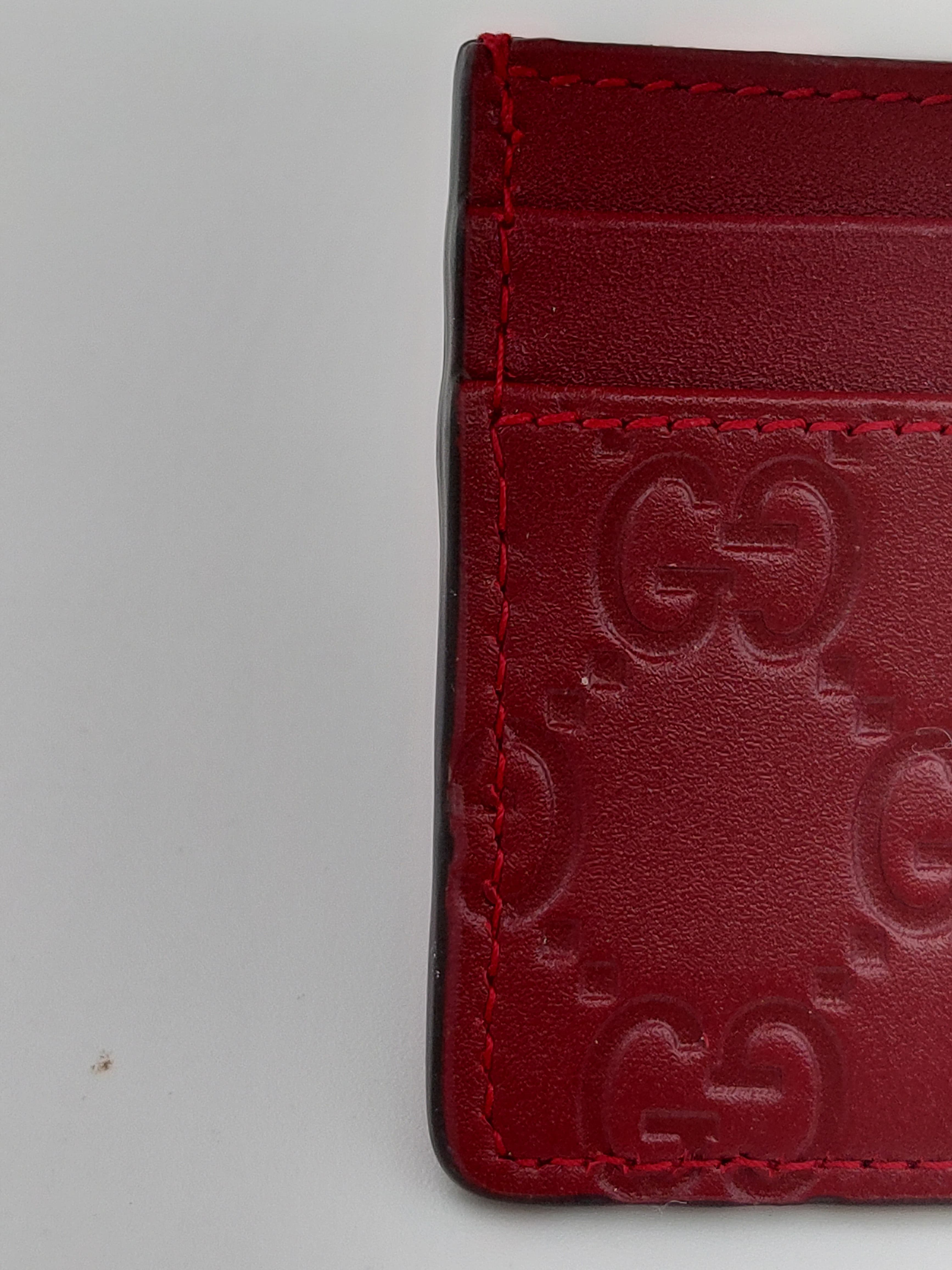 Guccissima Cardholder Burgundy
