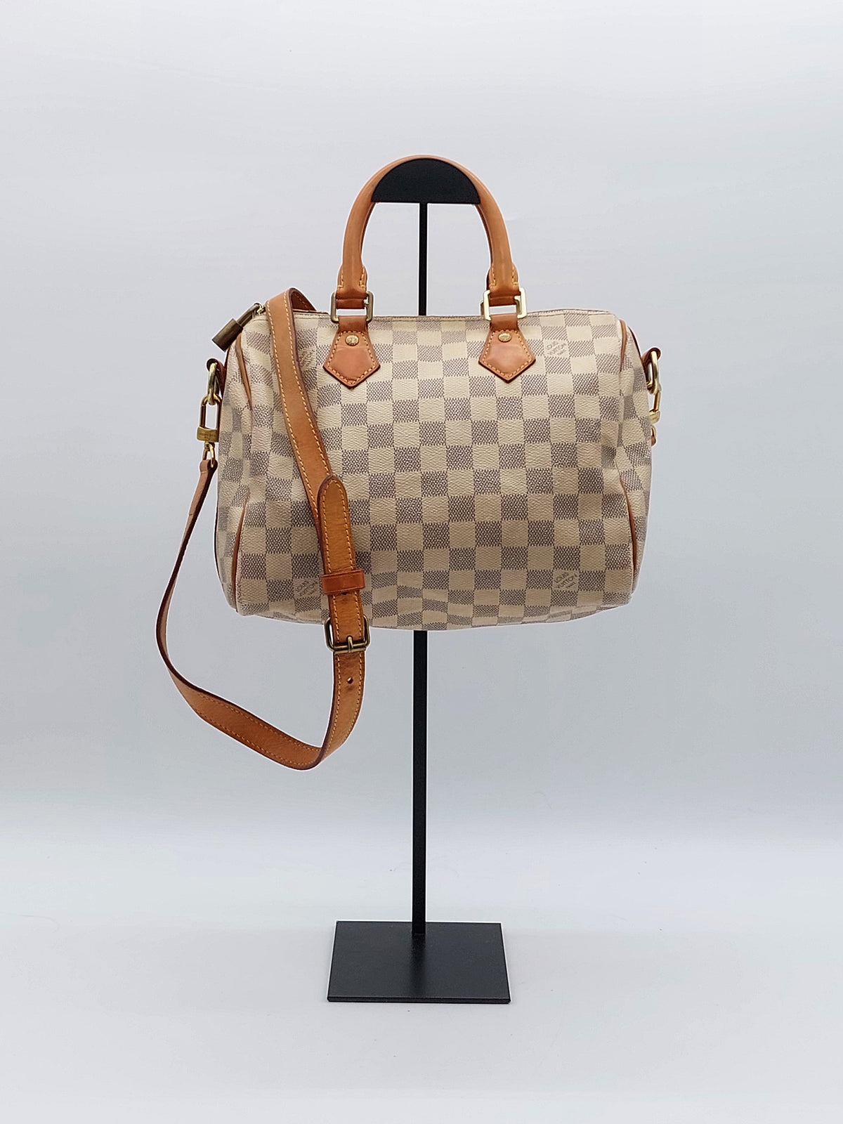 Speedy 25 Bandouliere Damier Azur