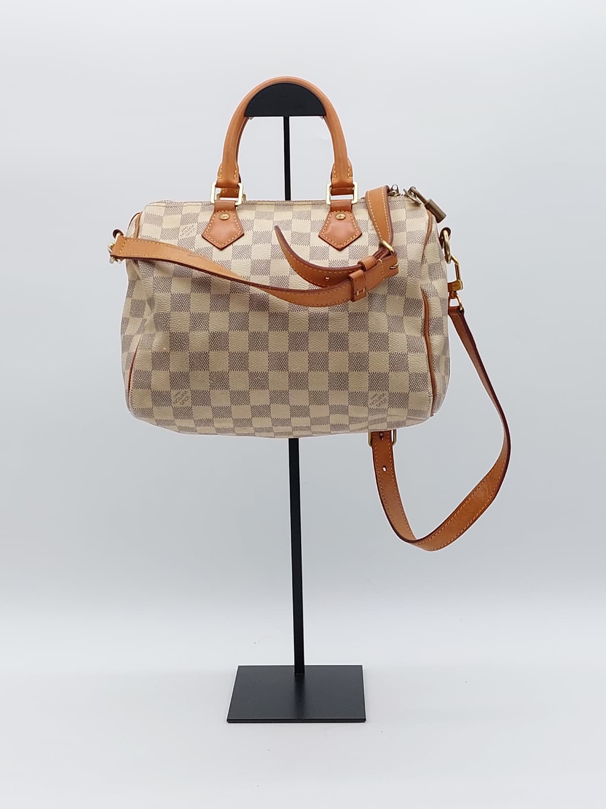Speedy 25 Bandouliere Damier Azur