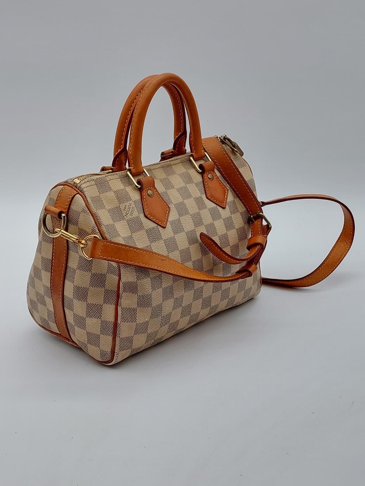 Speedy 25 Bandouliere Damier Azur