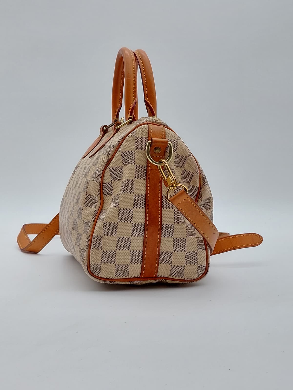 Speedy 25 Bandouliere Damier Azur