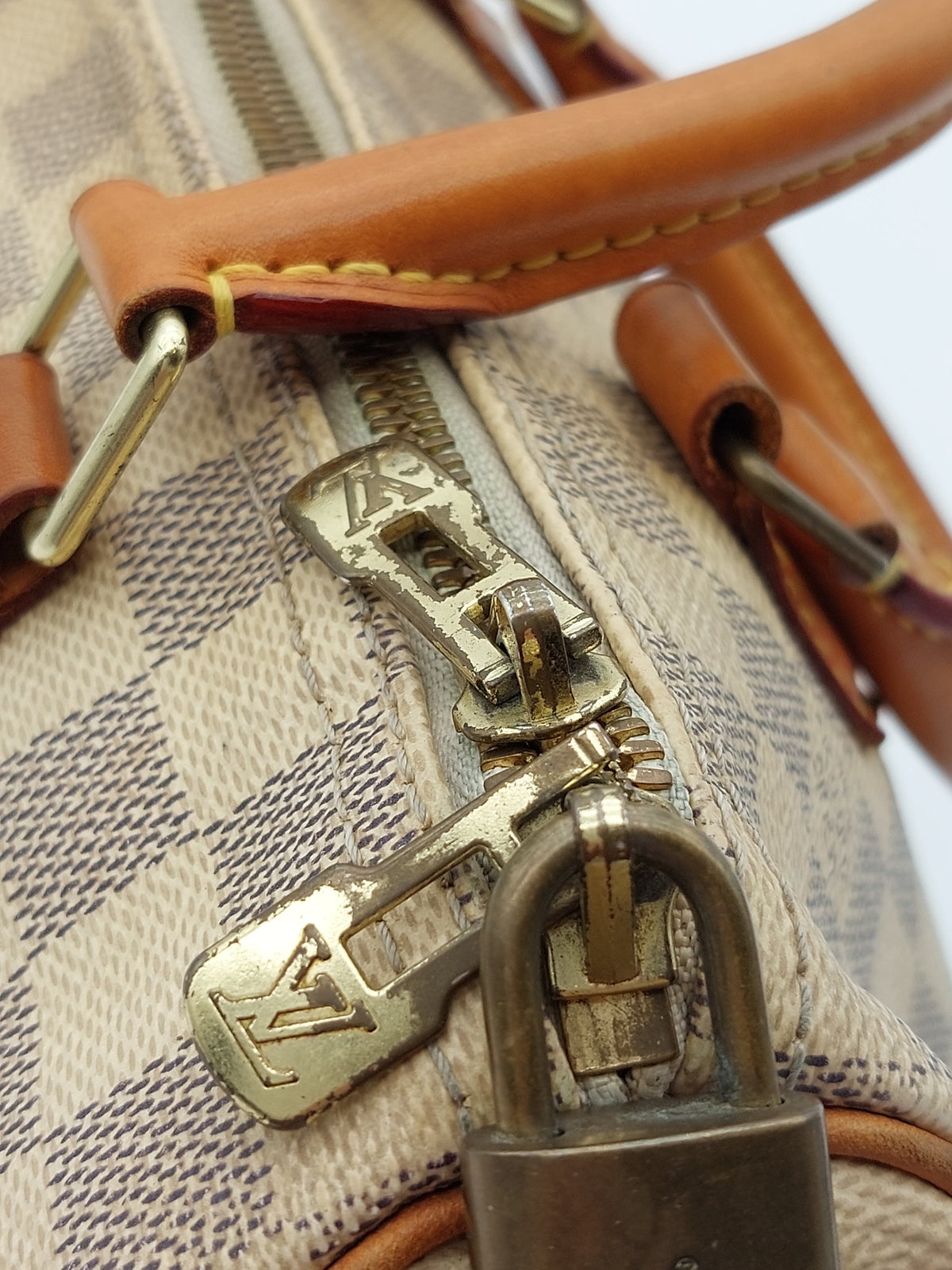 Speedy 25 Bandouliere Damier Azur