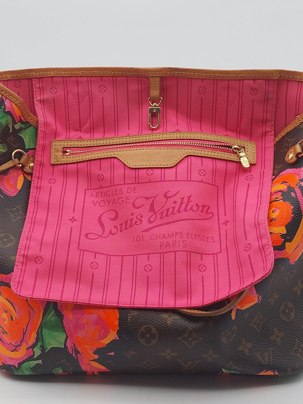 Neverfull MM Monogram Roses Stephen Sprouse limited edition