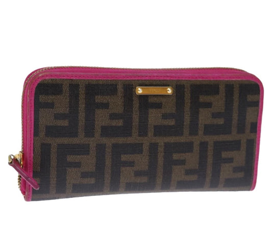 Fendi Zip Around Zucca Wallet