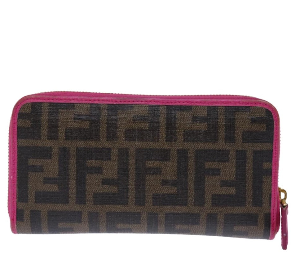 Fendi Zip Around Zucca Wallet