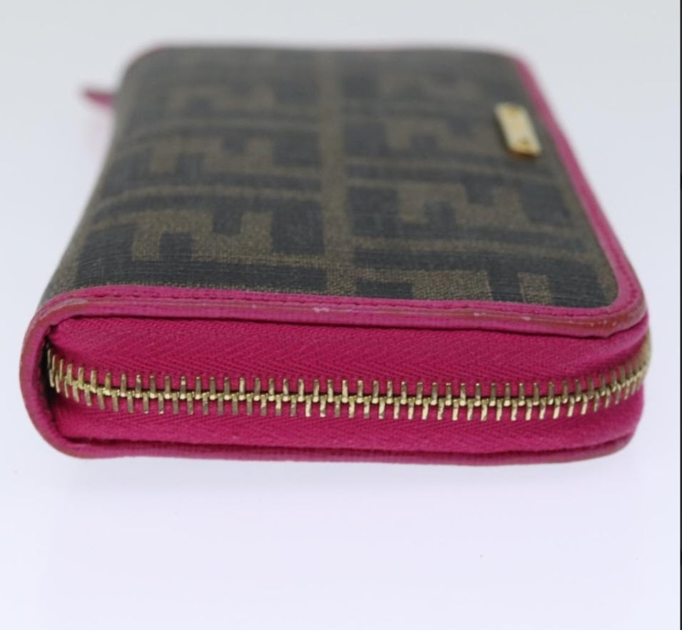 Fendi Zip Around Zucca Wallet