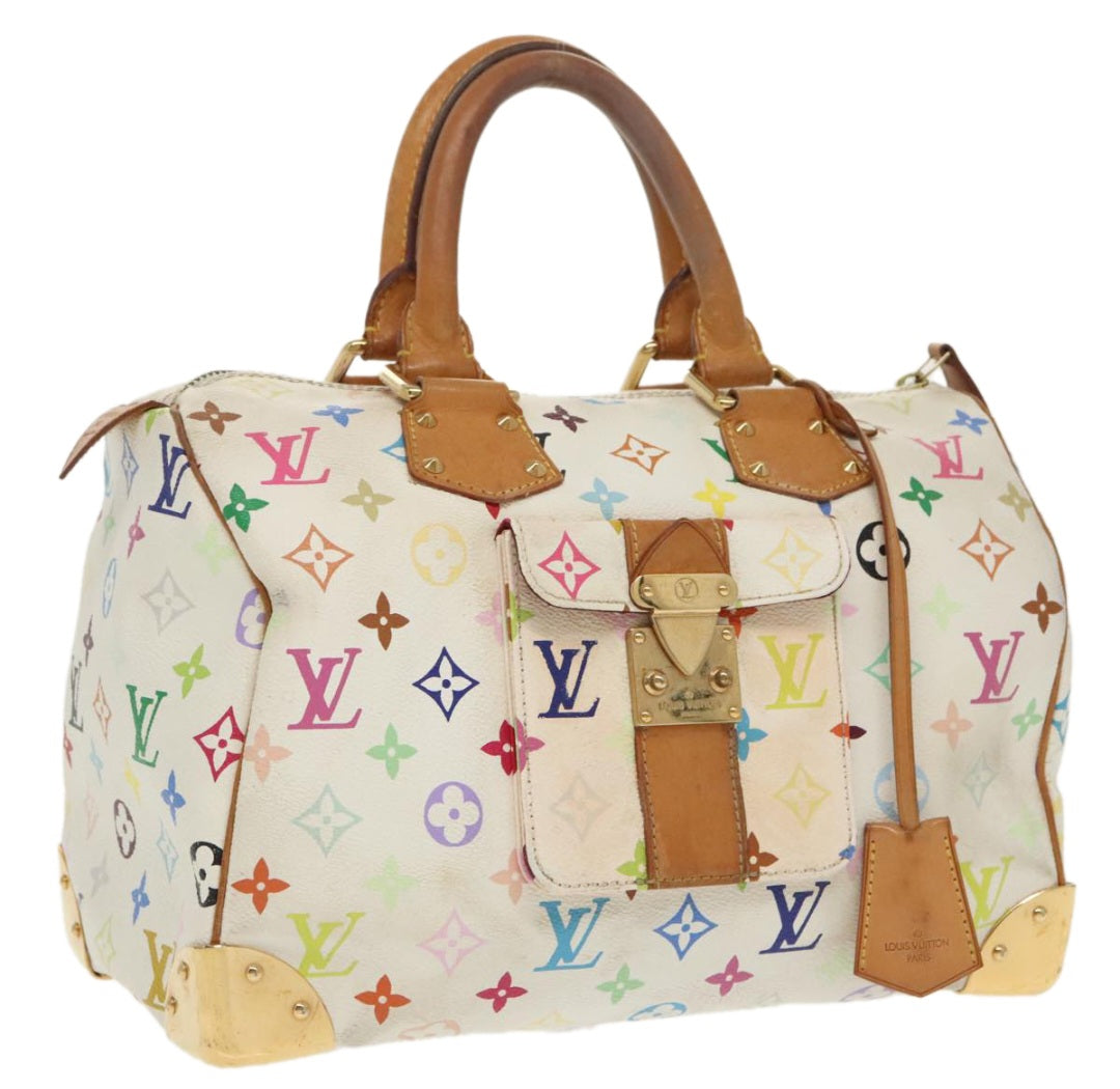 Louis Vuitton Speedy 30 Multicolor White