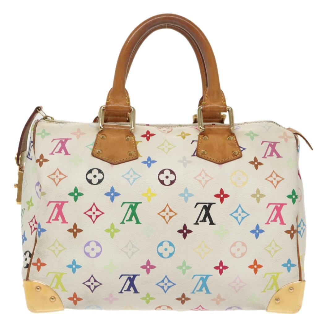 Louis Vuitton Speedy 30 Multicolor White