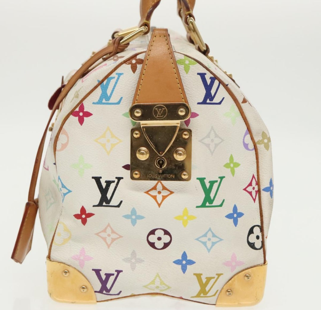 Louis Vuitton Speedy 30 Multicolor White