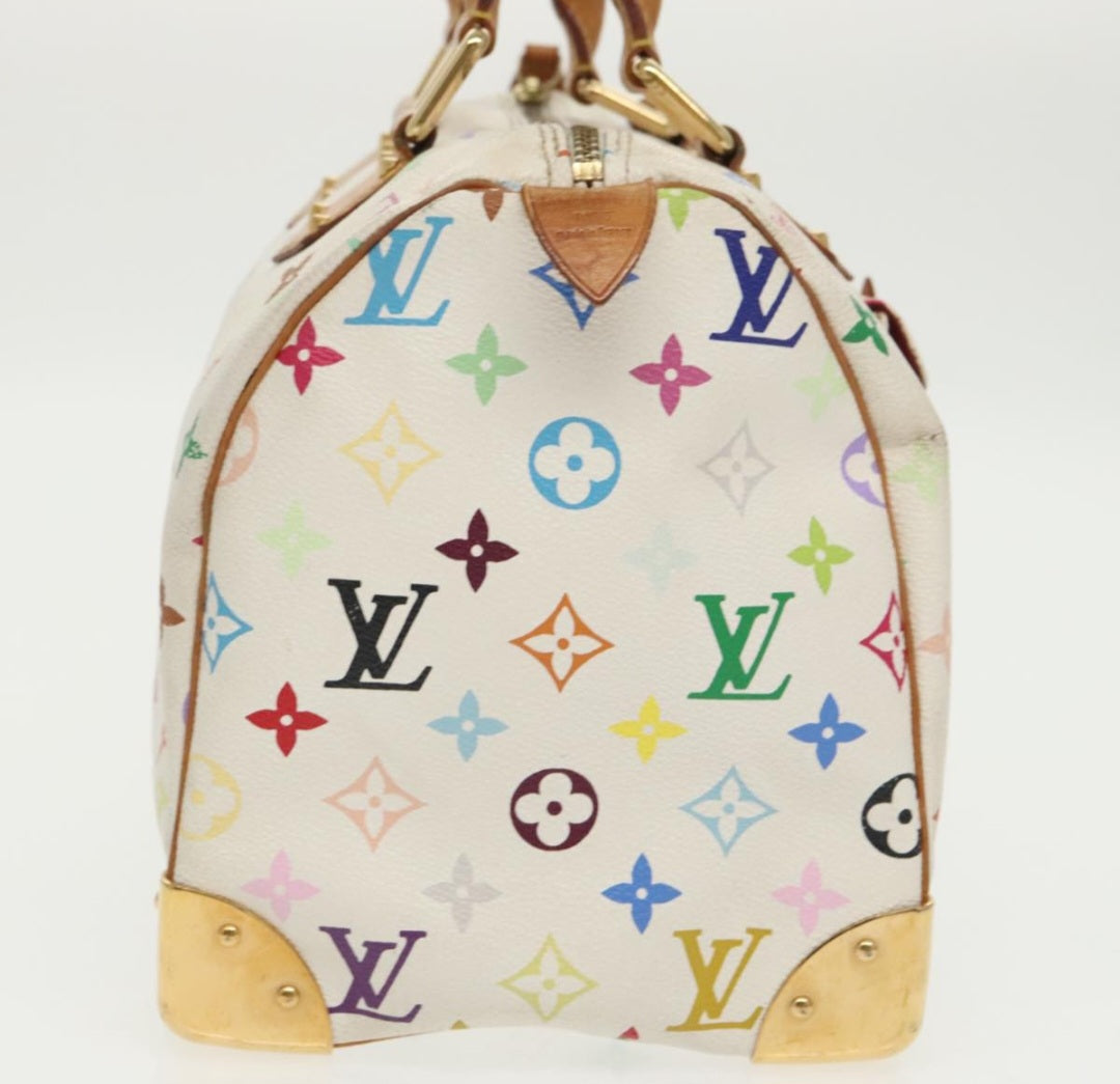 Louis Vuitton Speedy 30 Multicolor White