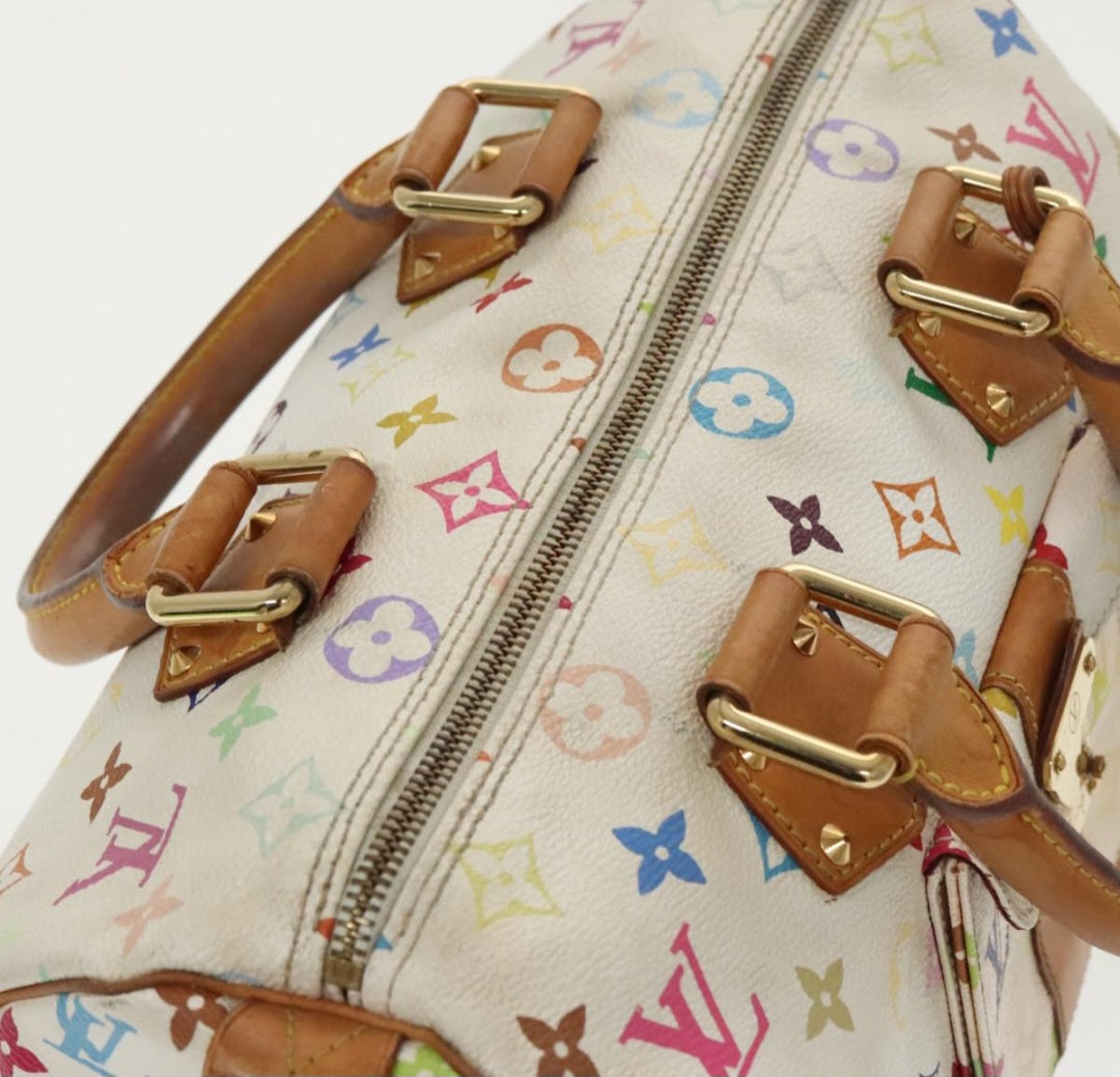 Louis Vuitton Speedy 30 Multicolor White